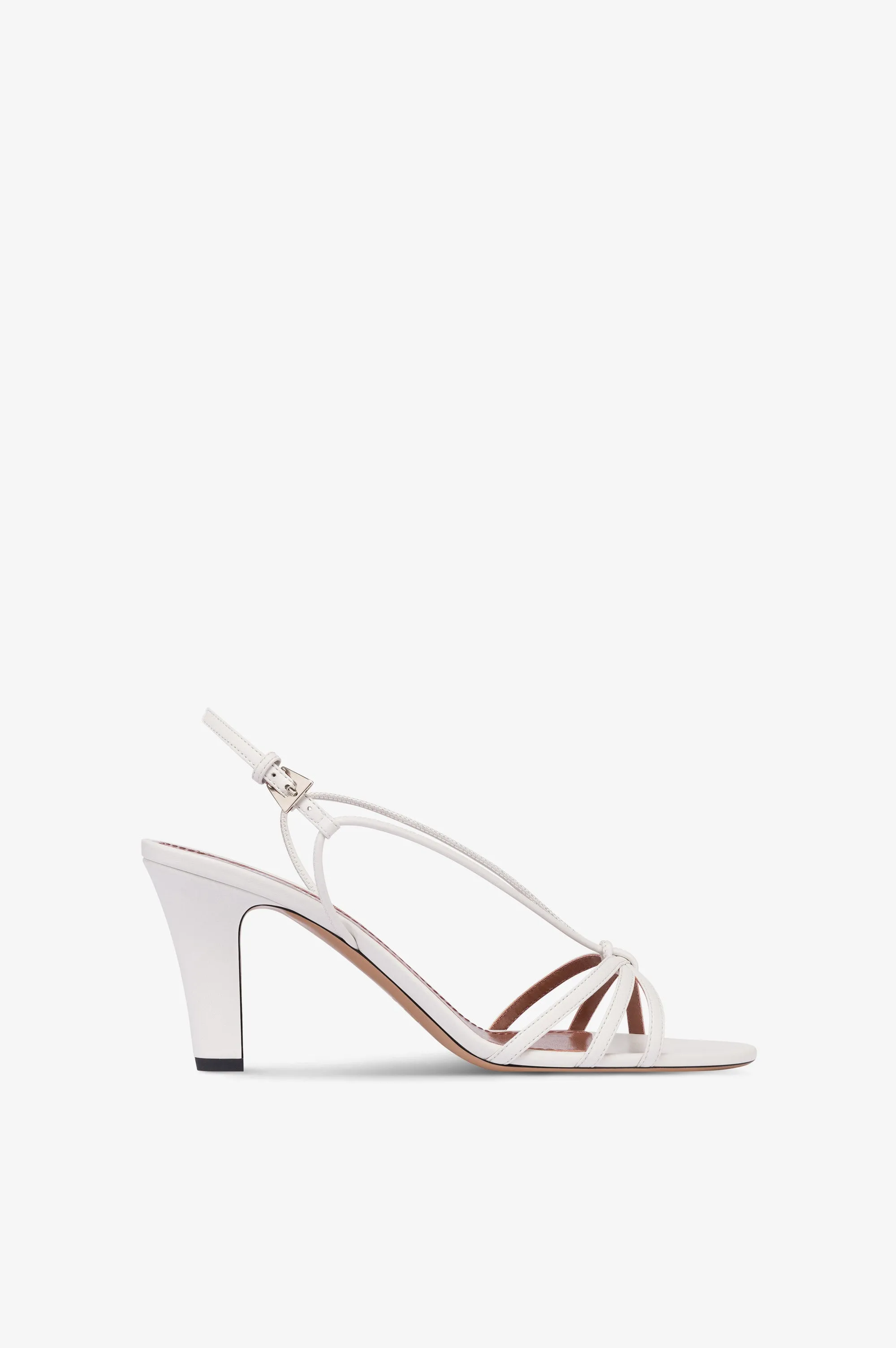 Slingback sandals in white leather sold by Paris Texas