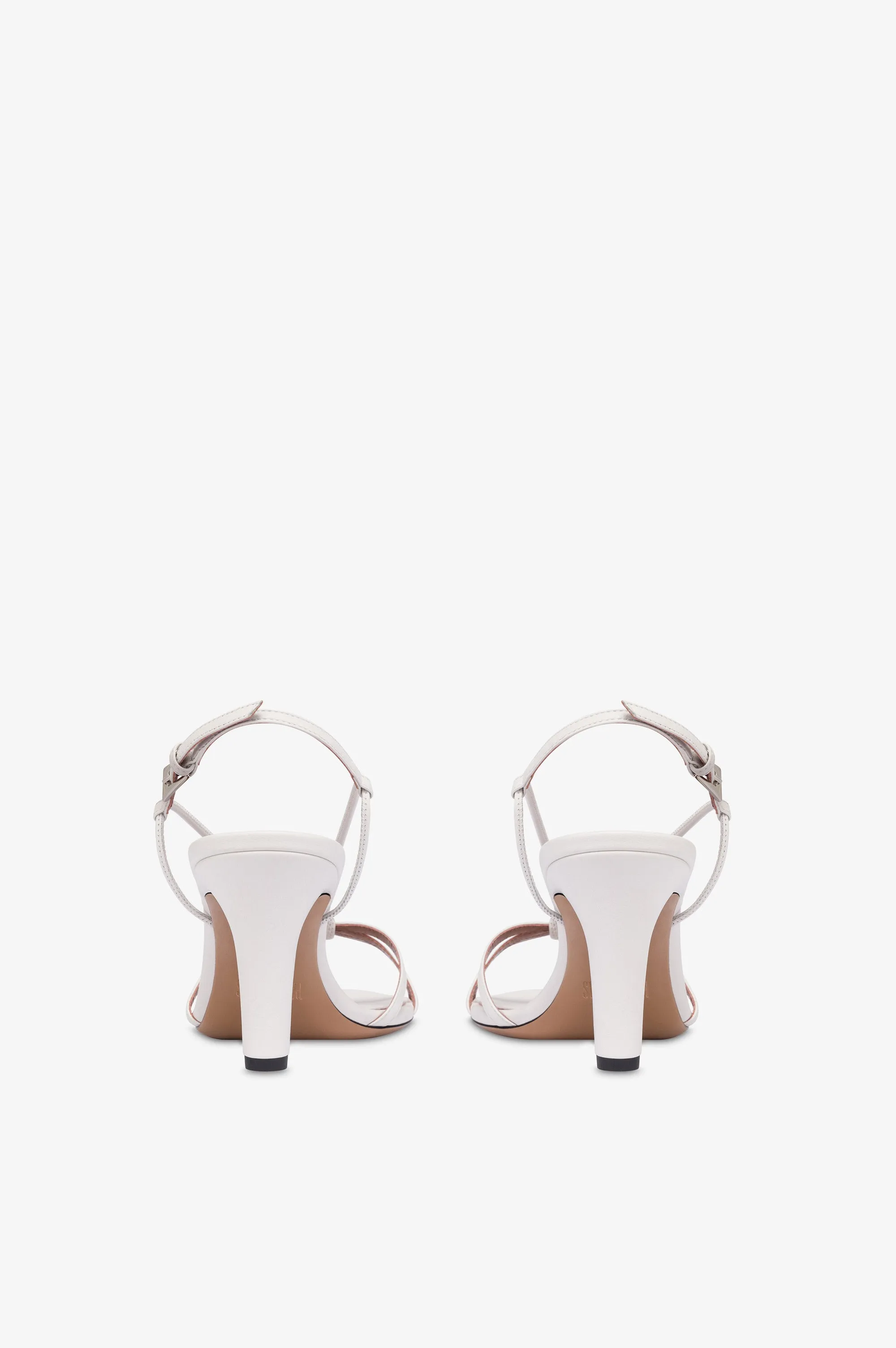 Slingback sandals in white leather sold by Paris Texas product image thumbnail 4