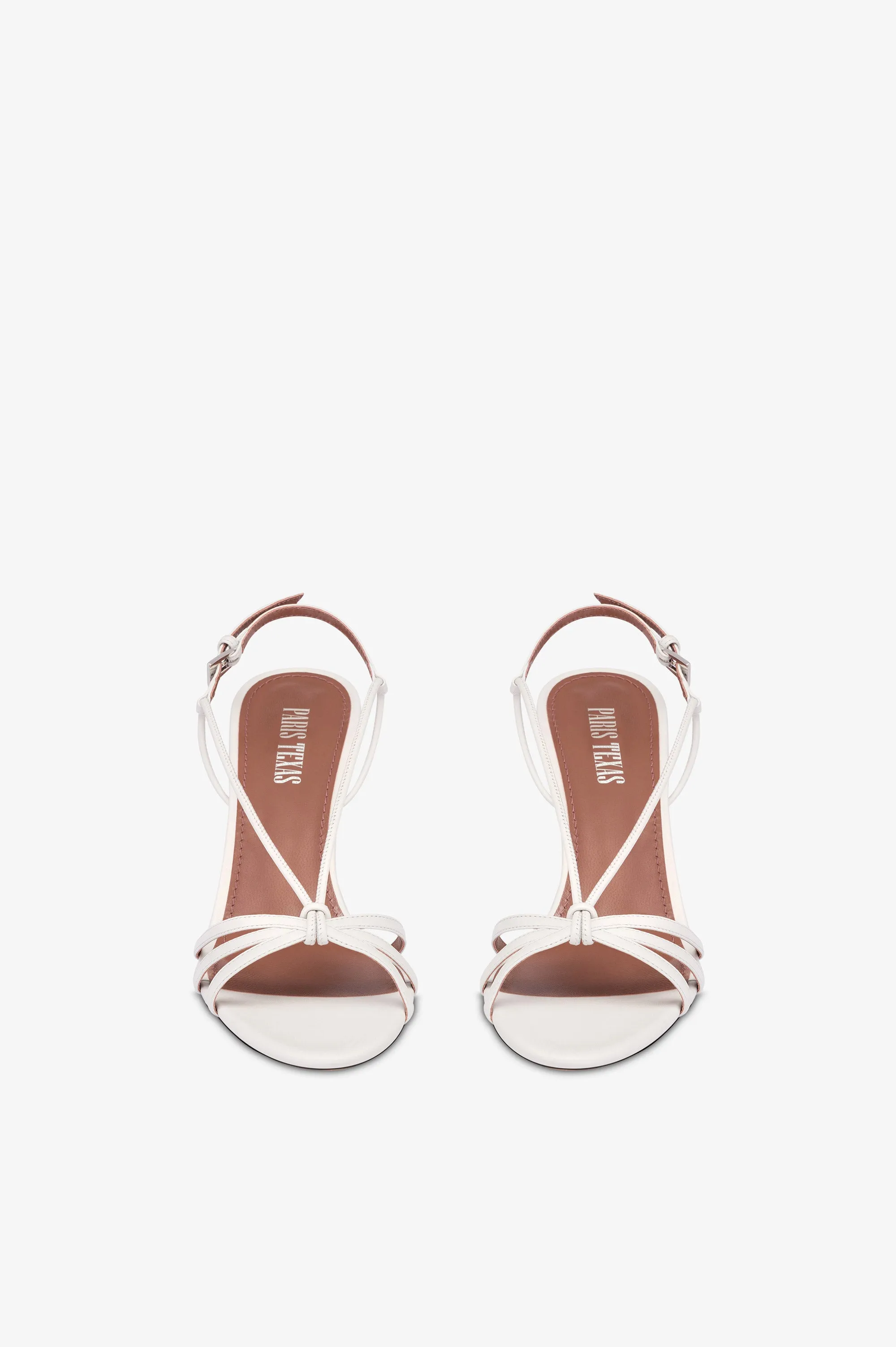Slingback sandals in white leather sold by Paris Texas product image thumbnail 3