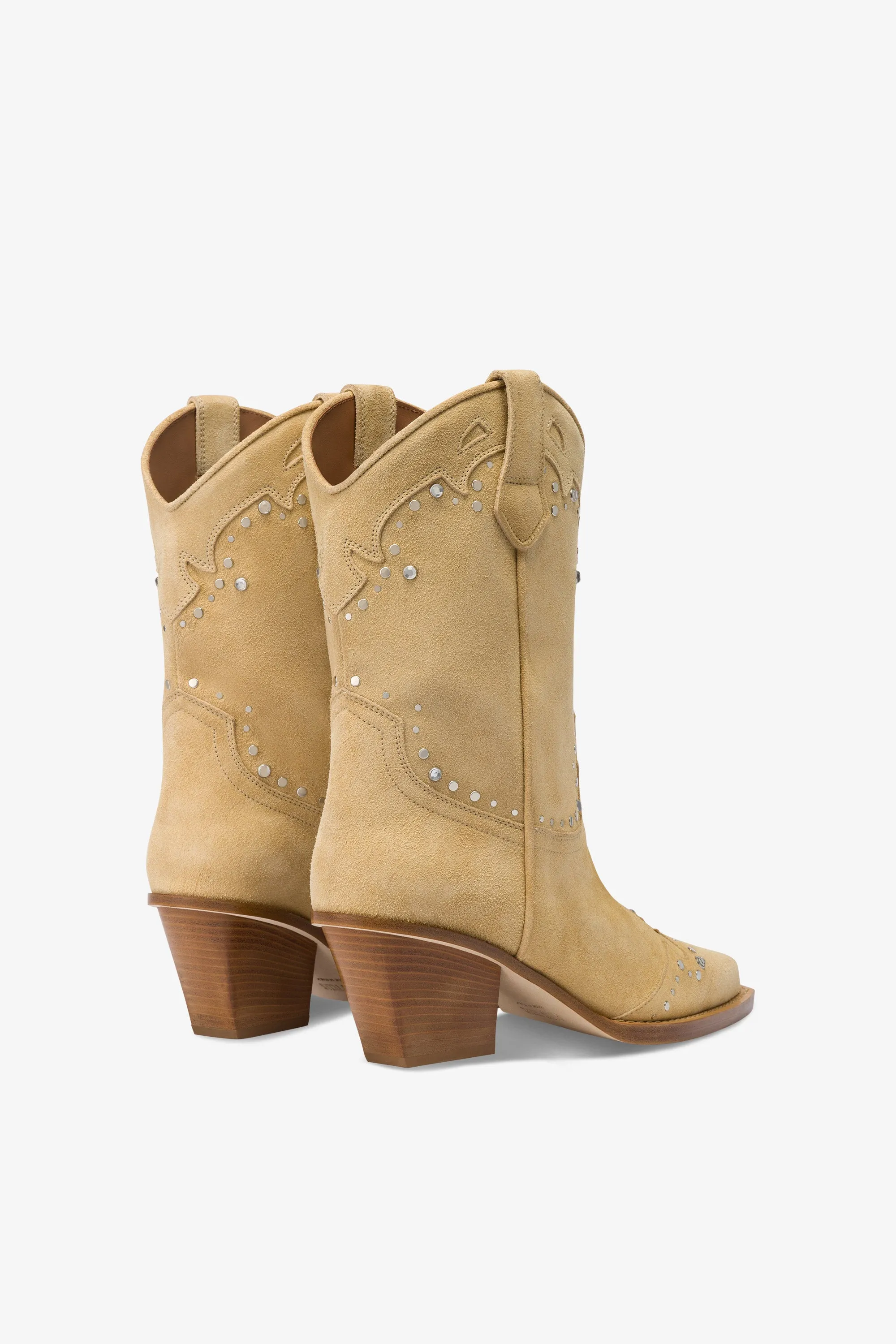 Boots in suede leather with silver studs sold by Paris Texas product image thumbnail 3