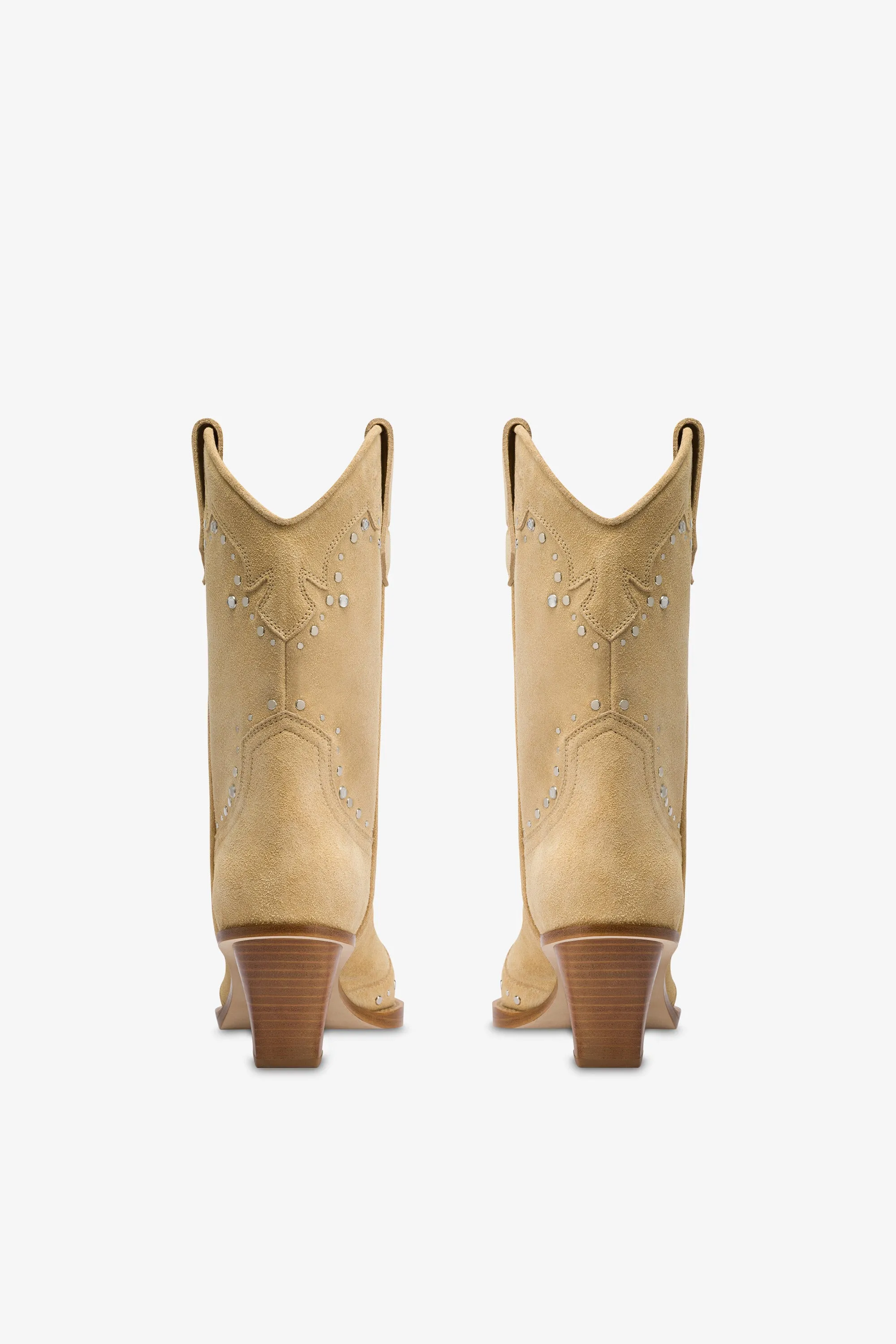 Boots in suede leather with silver studs sold by Paris Texas product image thumbnail 4