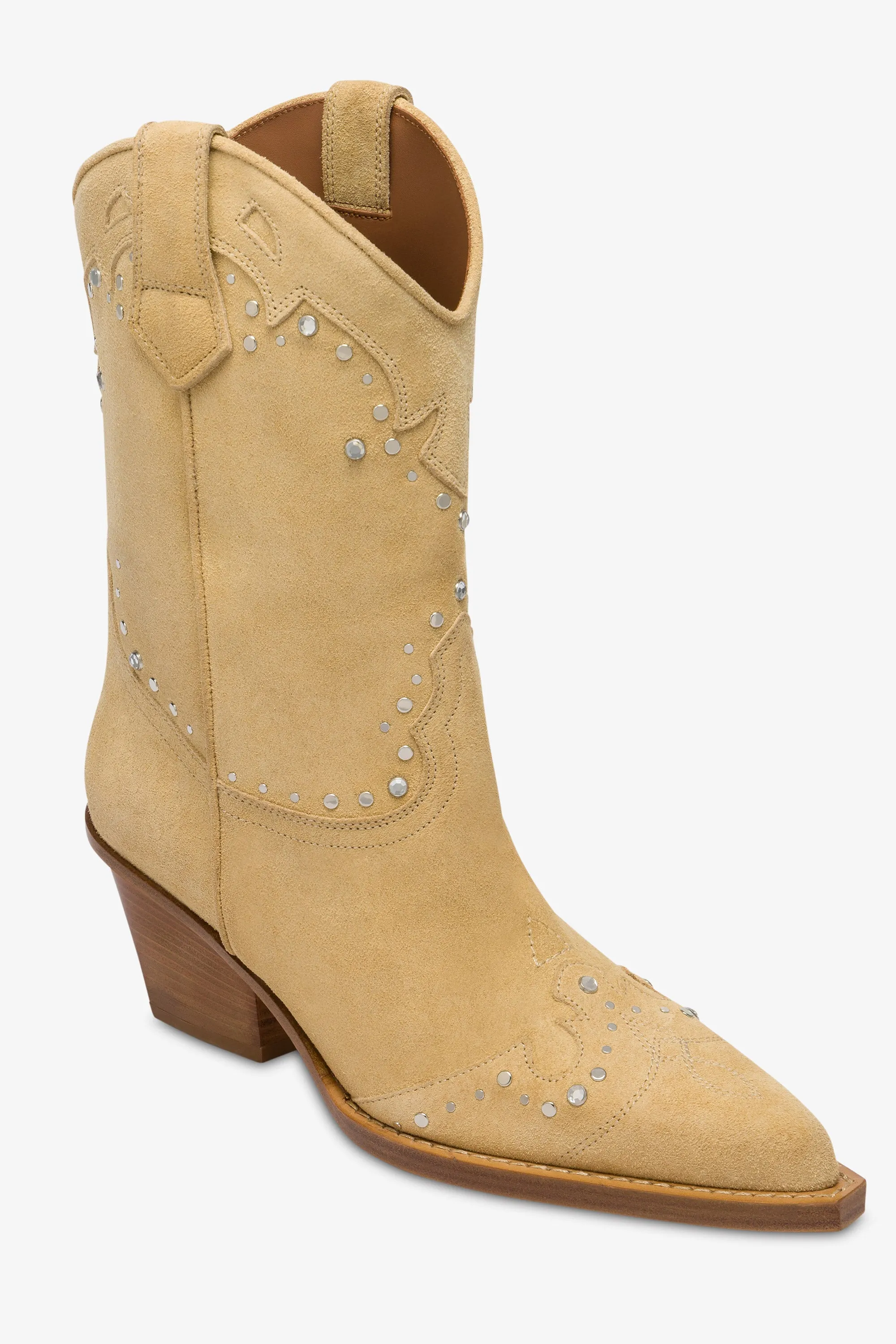 Boots in suede leather with silver studs sold by Paris Texas product image thumbnail 5