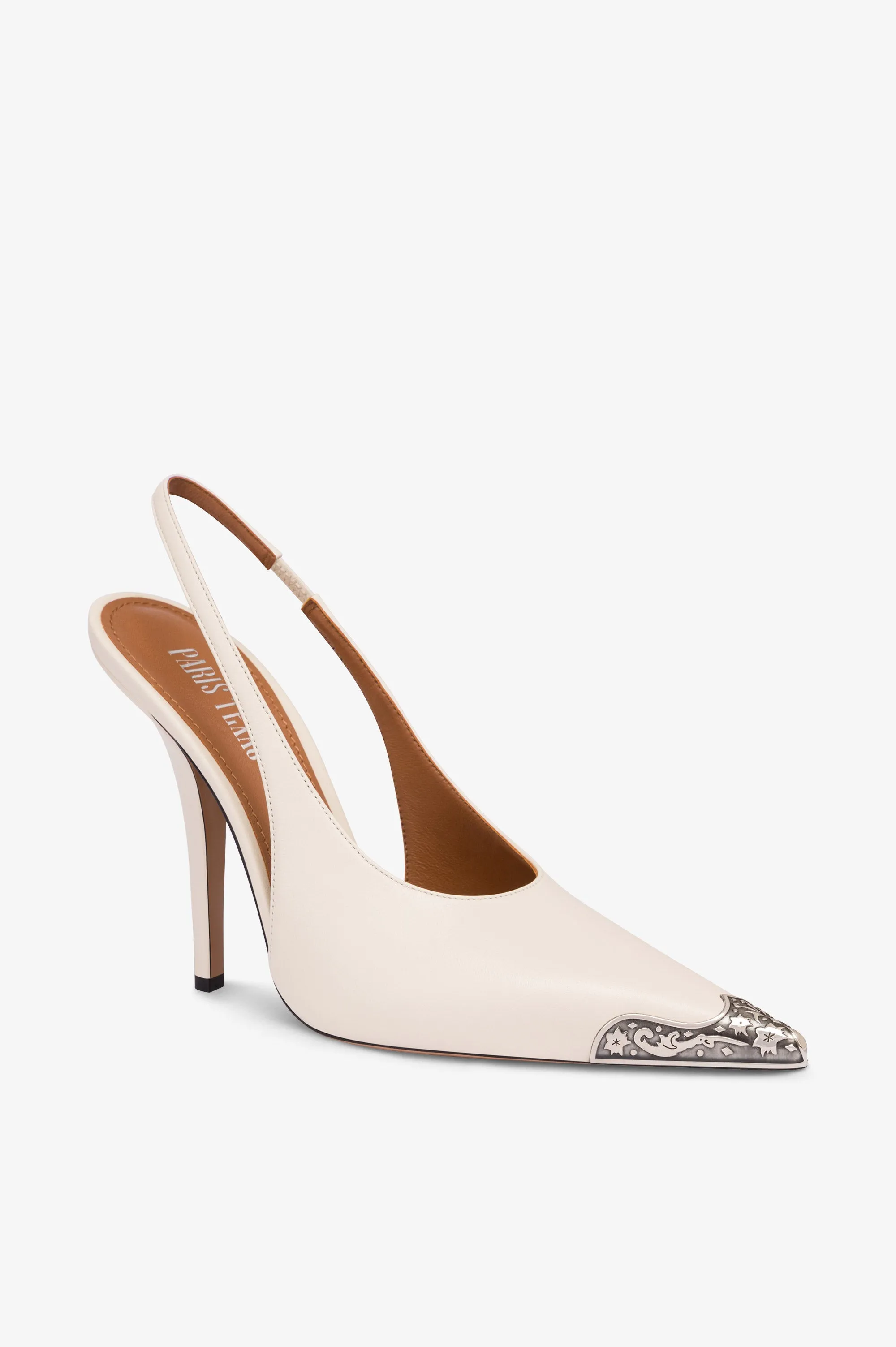 White leather slingback sold by Paris Texas product image thumbnail 5