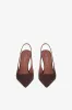 Slingbacks in ebony suede leather sold by Paris Texas