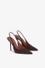 Slingbacks in ebony suede leather sold by Paris Texas