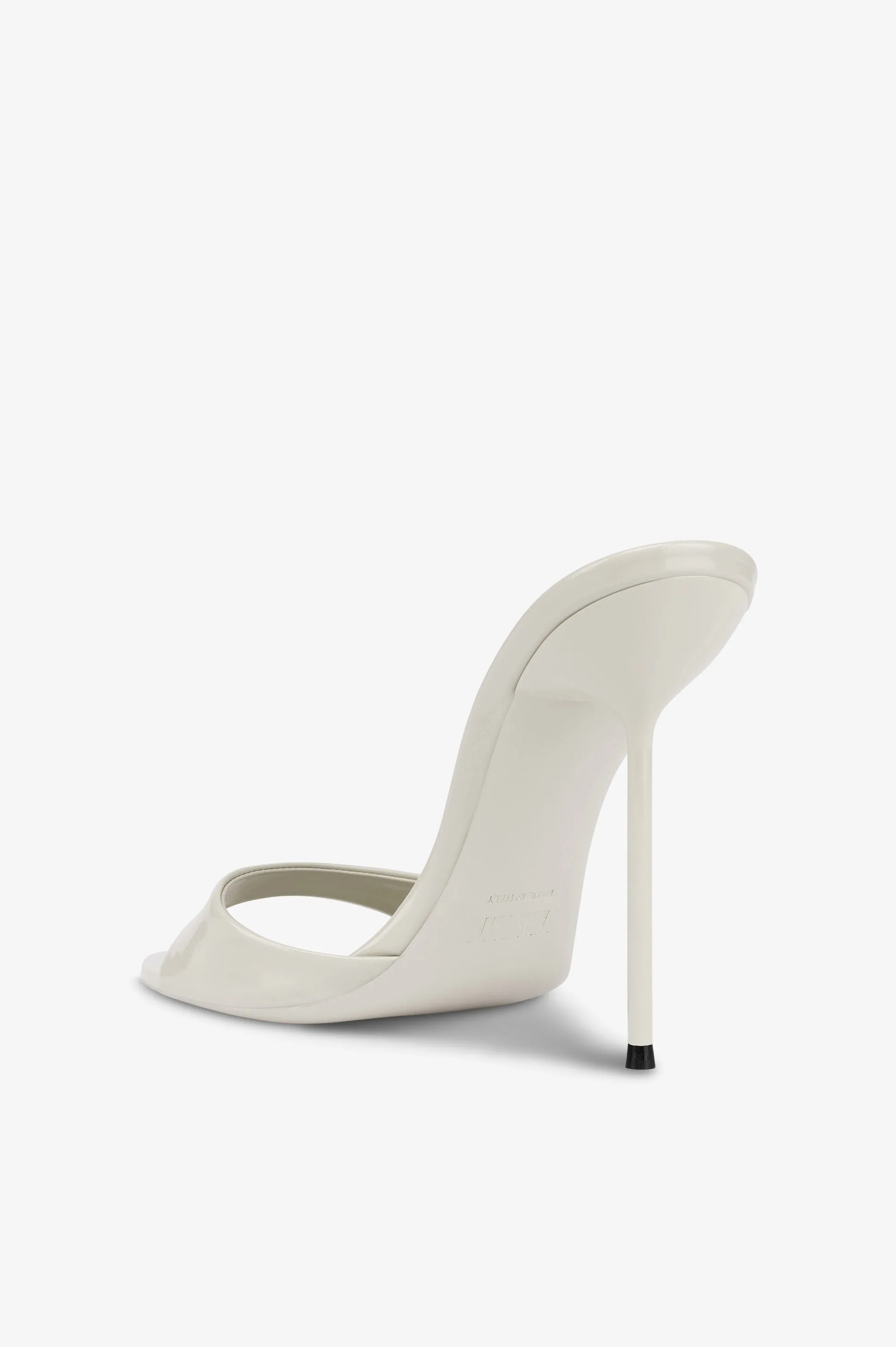 Mules in ice grey patent leather sold by Paris Texas product image thumbnail 5