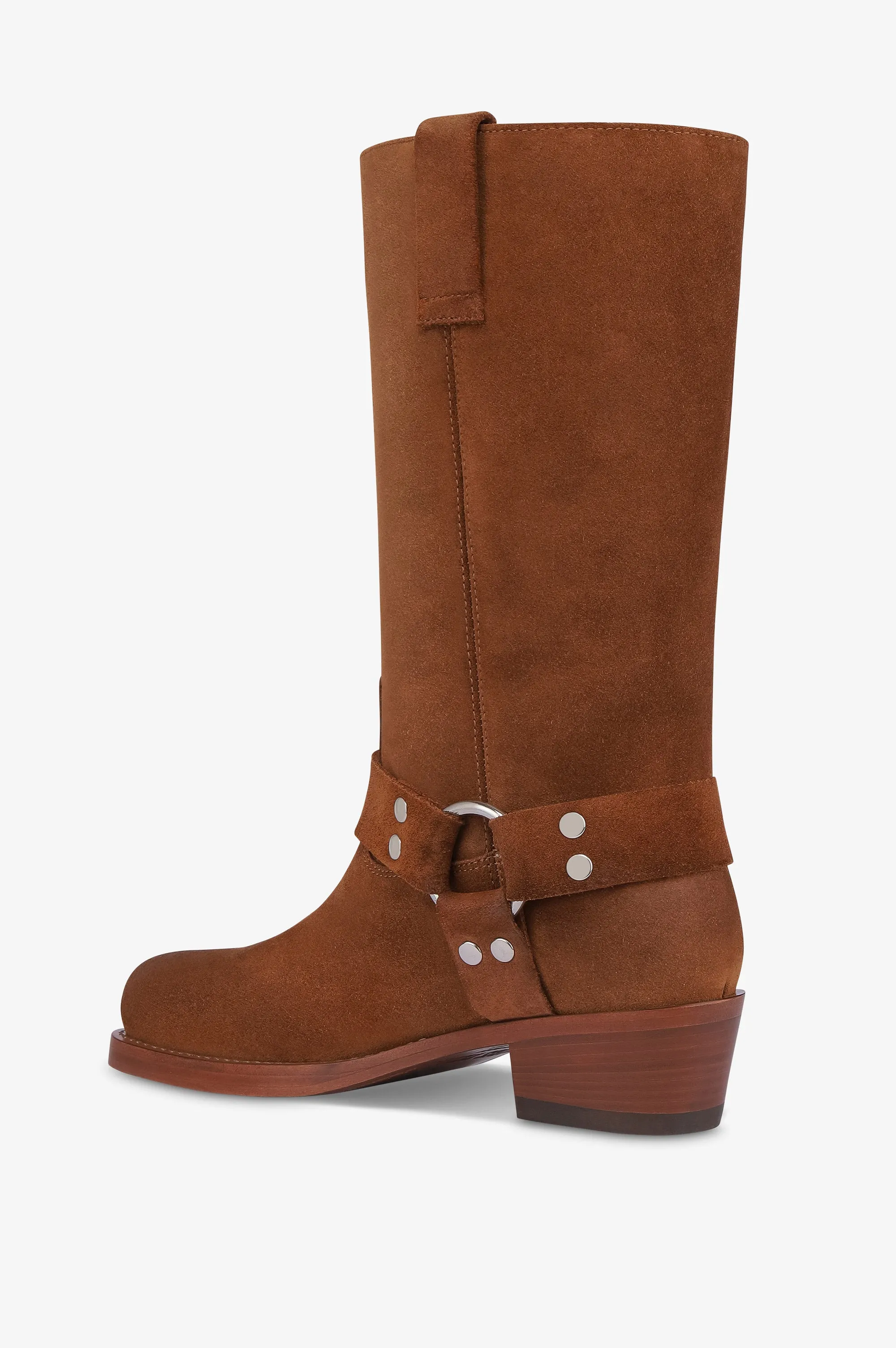 Boots in cognac calf suede leather sold by Paris Texas product image thumbnail 5