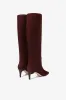 Boots in mahogany calf suede leather sold by Paris Texas