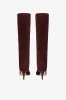 Boots in mahogany calf suede leather sold by Paris Texas