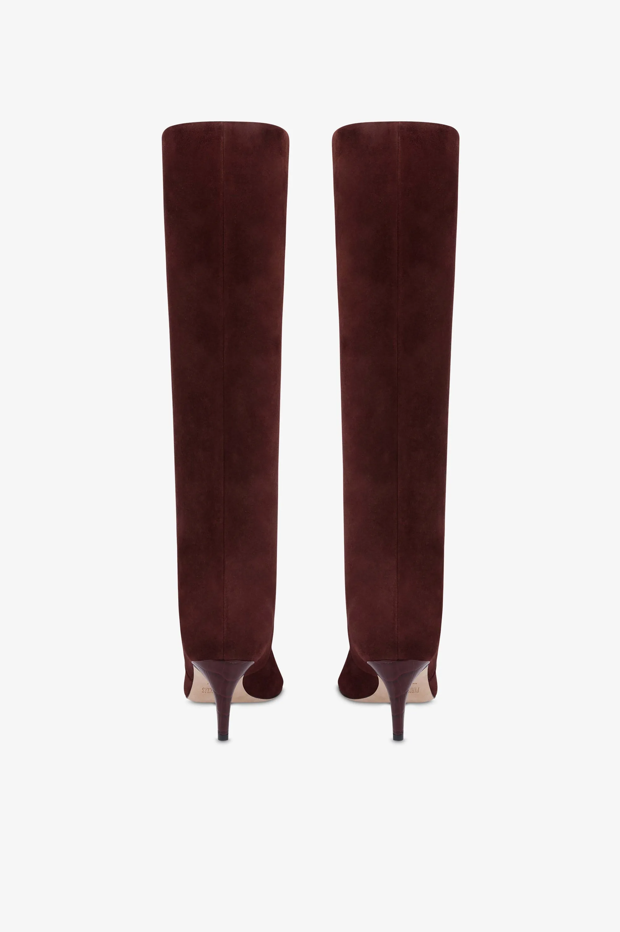 Boots in mahogany calf suede leather sold by Paris Texas product image thumbnail 4