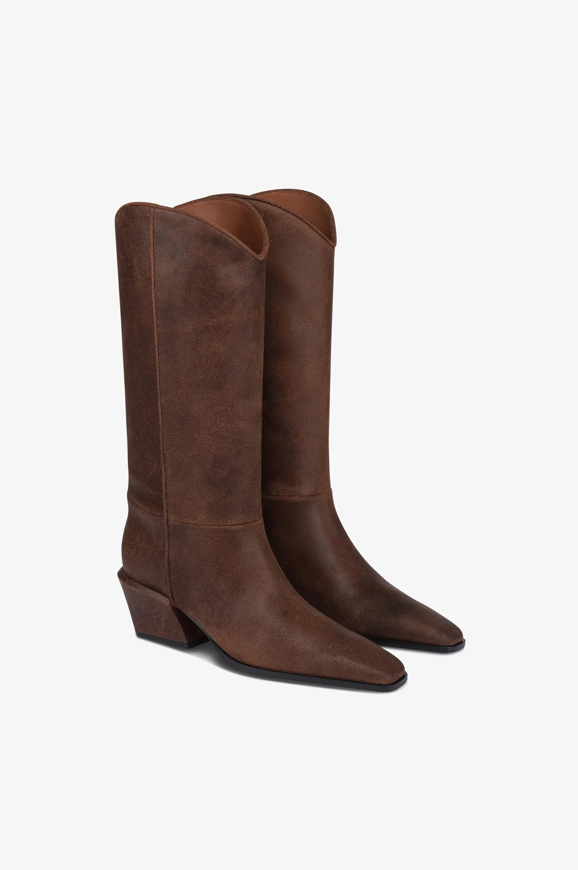 Boots in ebony vintage-effect calf leather sold by Paris Texas product image thumbnail 2