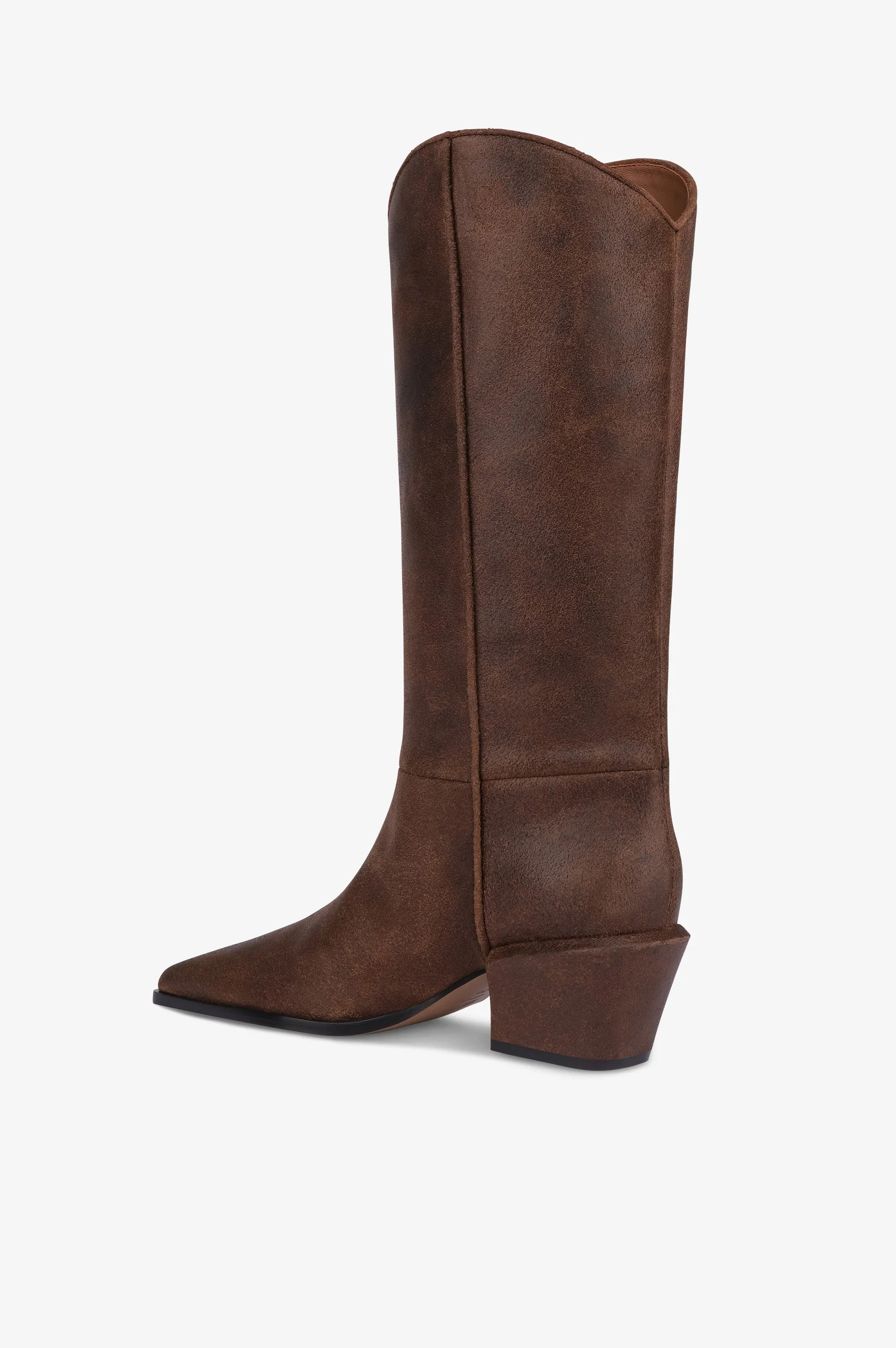 Boots in ebony vintage-effect calf leather sold by Paris Texas product image thumbnail 5