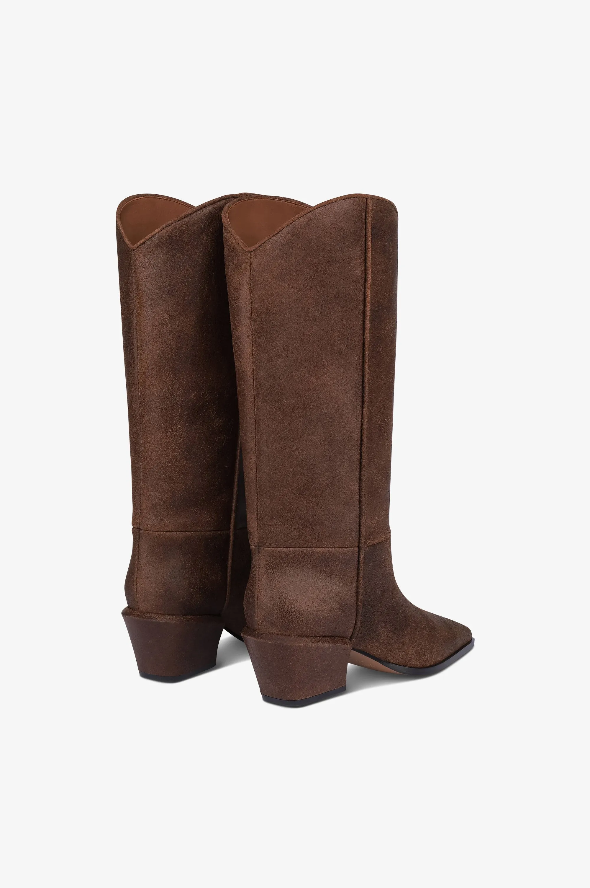 Boots in ebony vintage-effect calf leather sold by Paris Texas product image thumbnail 3