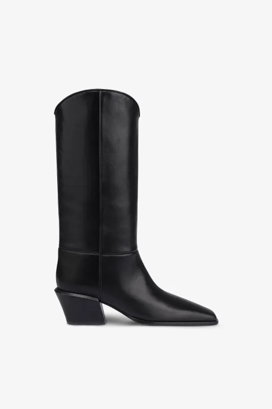 Boots in black calf leather sold by Paris Texas