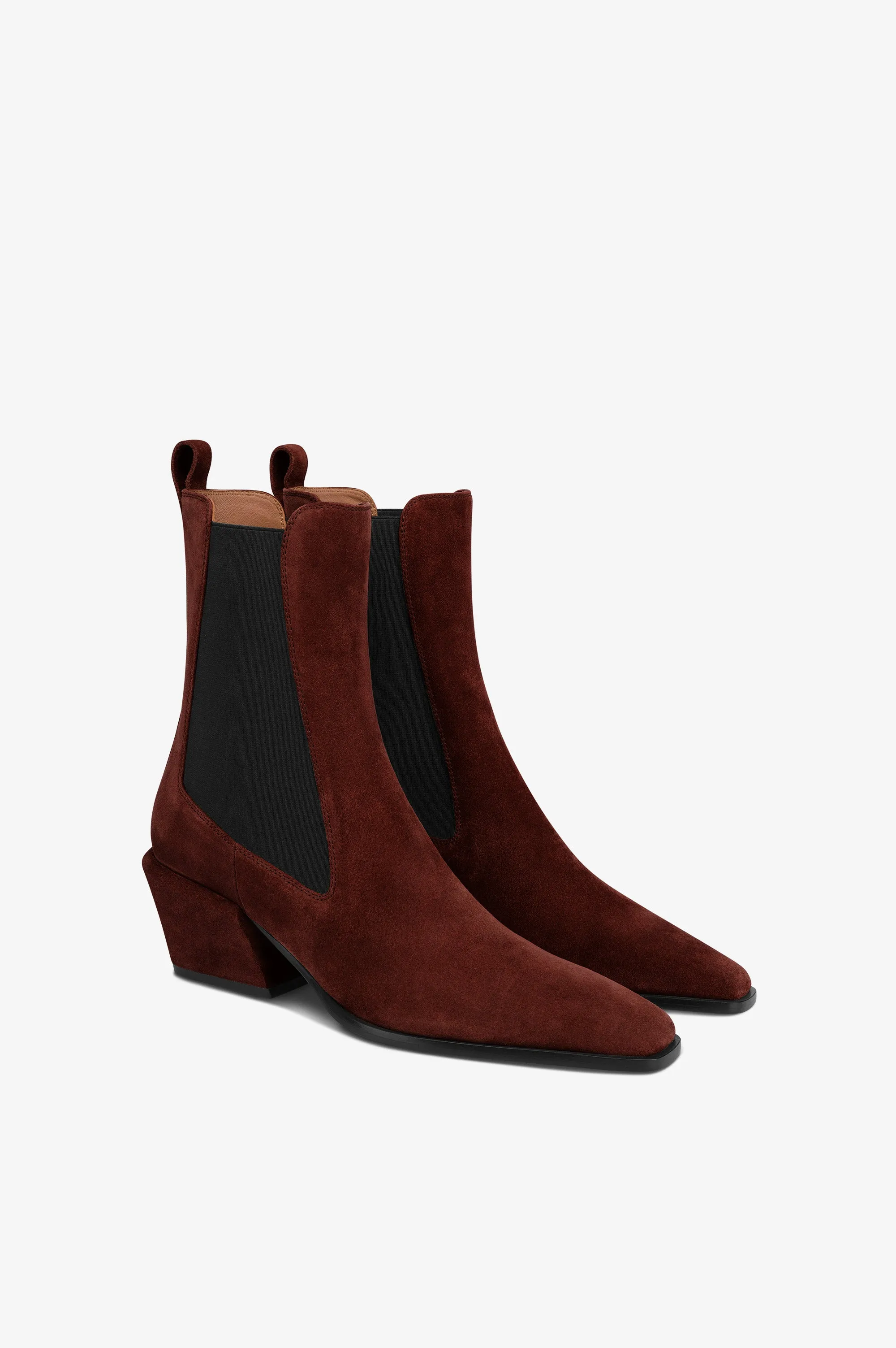 Ankle boots in mahogany calf suede leather sold by Paris Texas product image thumbnail 2
