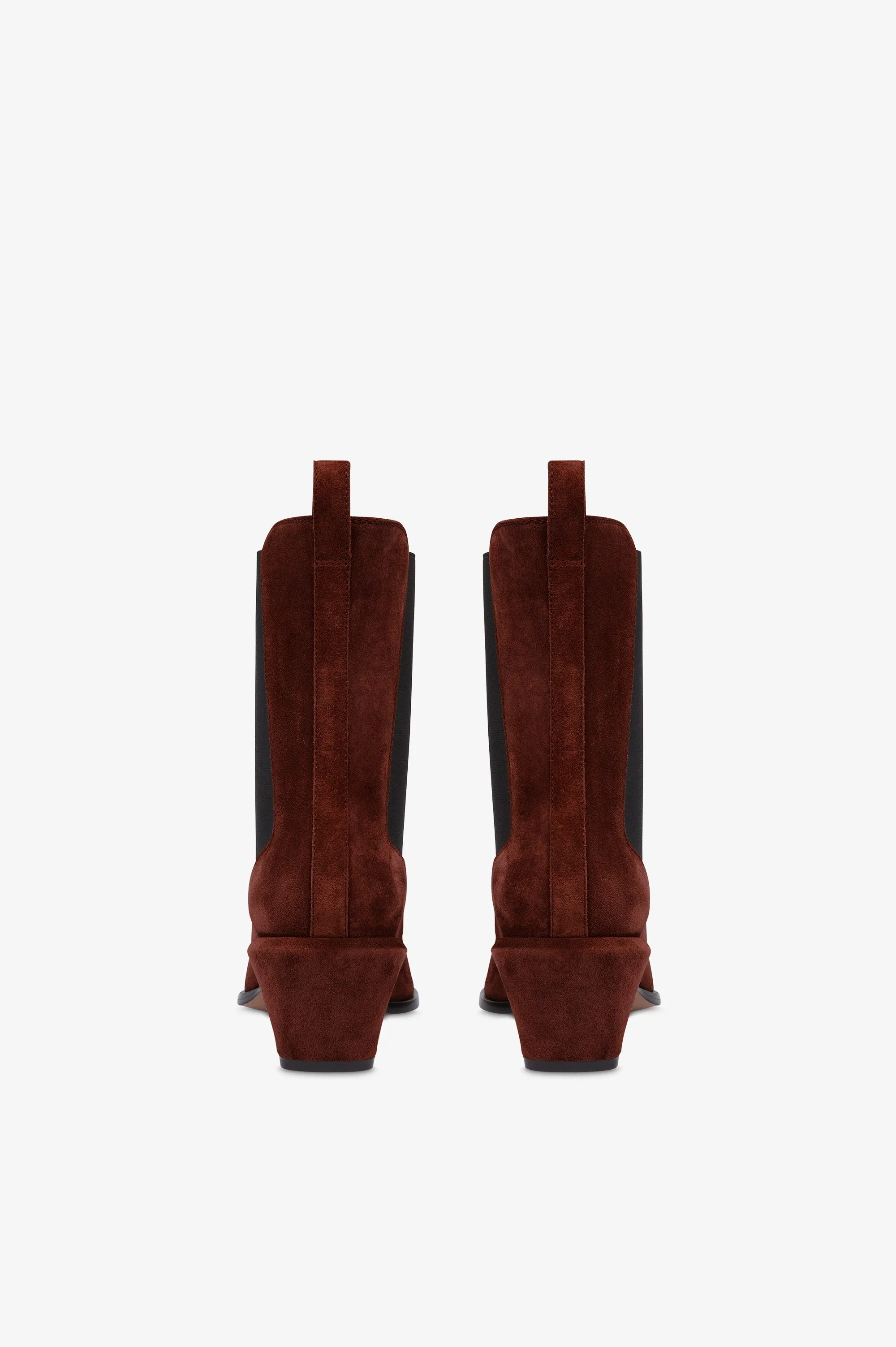 Ankle boots in mahogany calf suede leather sold by Paris Texas product image thumbnail 4