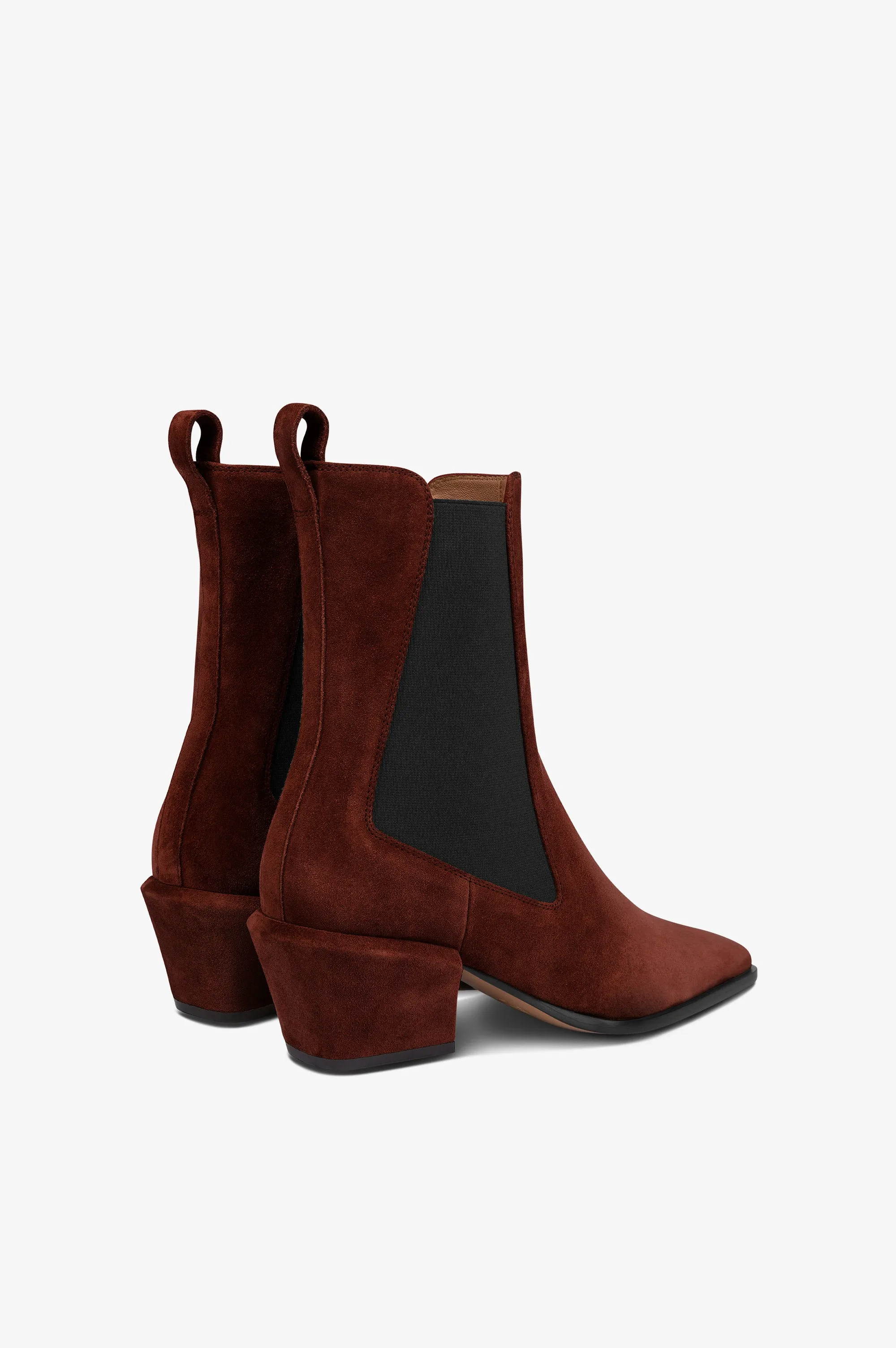 Ankle boots in mahogany calf suede leather sold by Paris Texas product image thumbnail 3