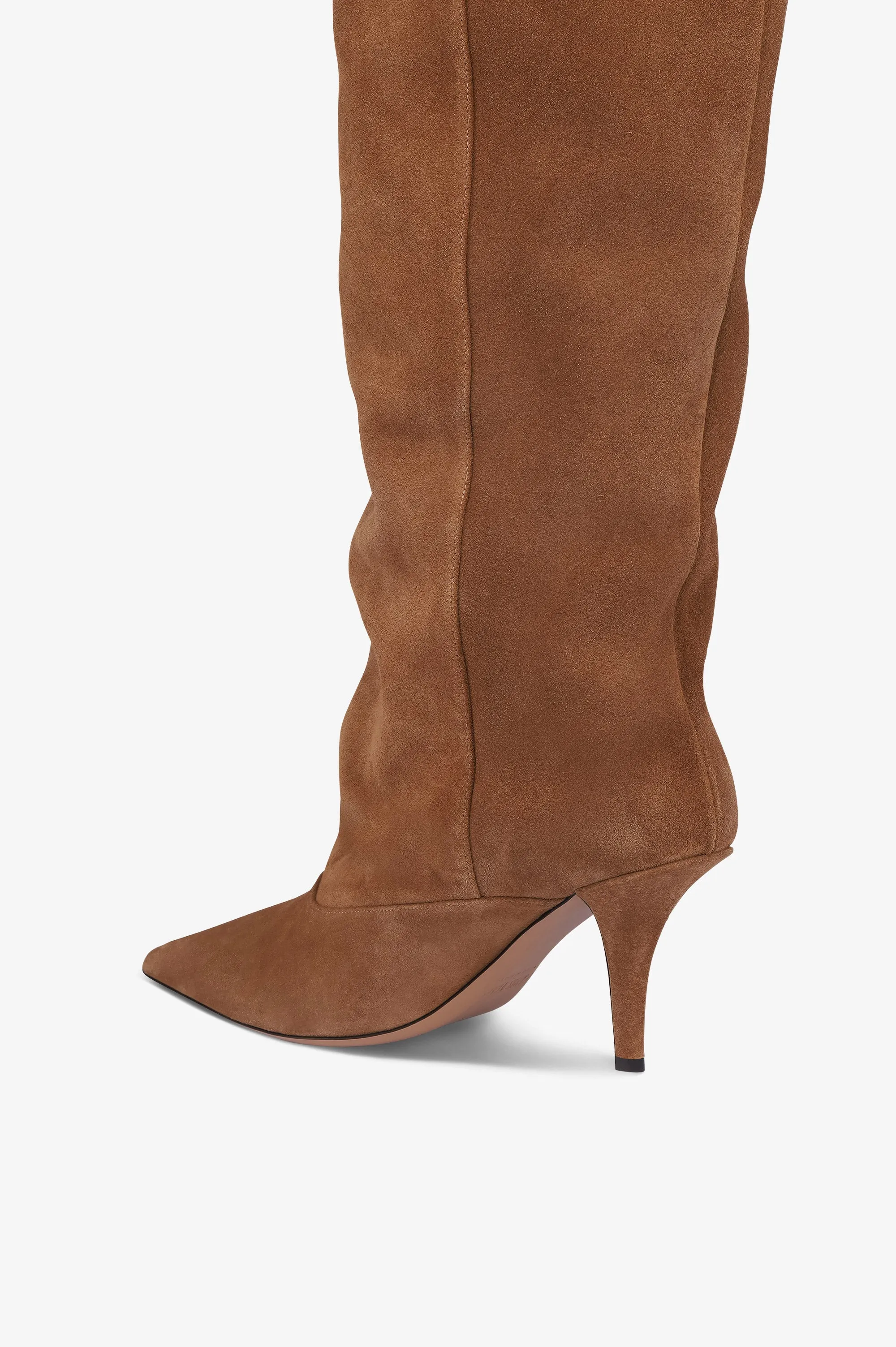 Boots in light brown calf suede leather sold by Paris Texas product image thumbnail 5