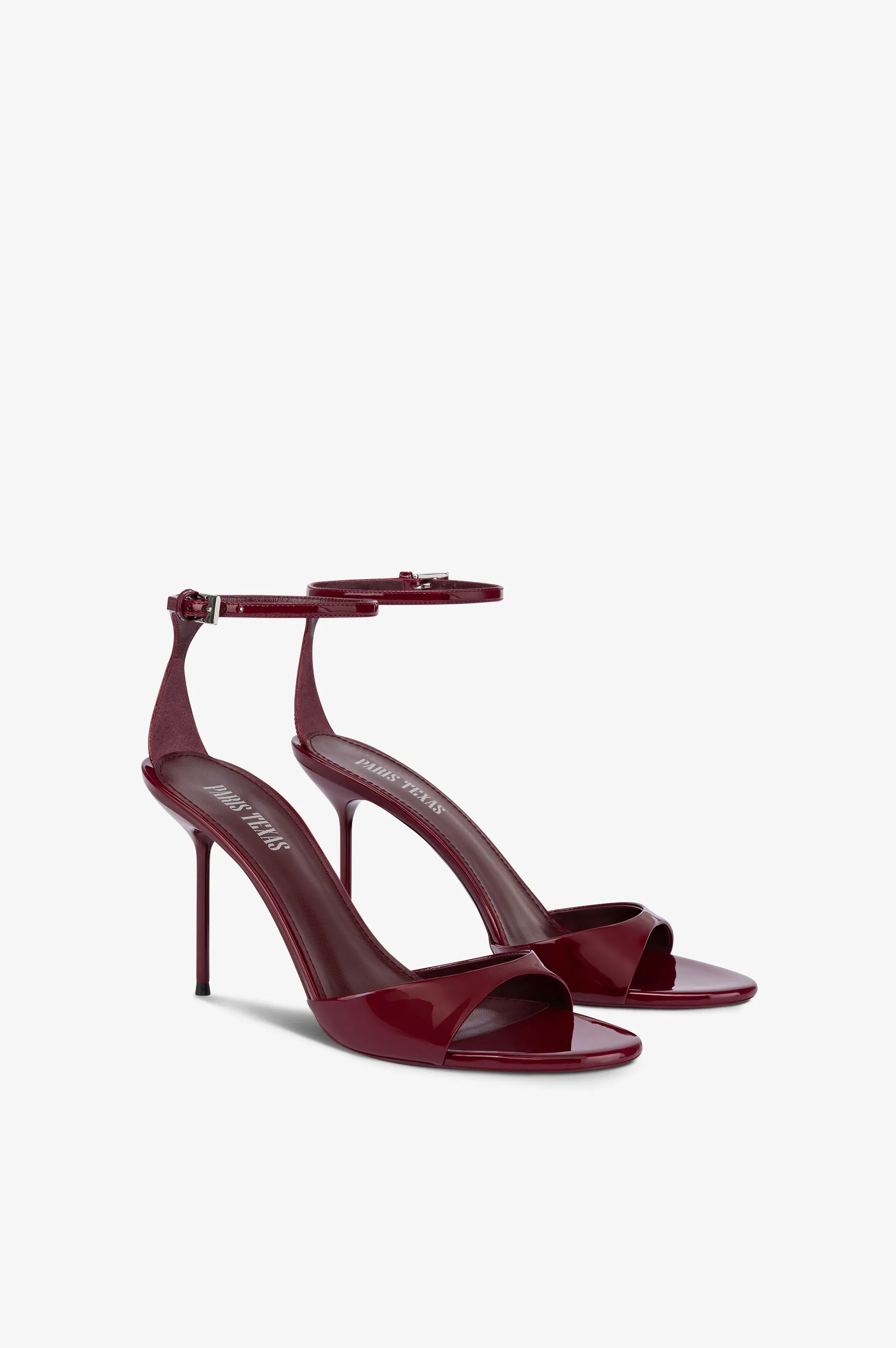 Sandals in rouge noir patent leather sold by Paris Texas product image thumbnail 2