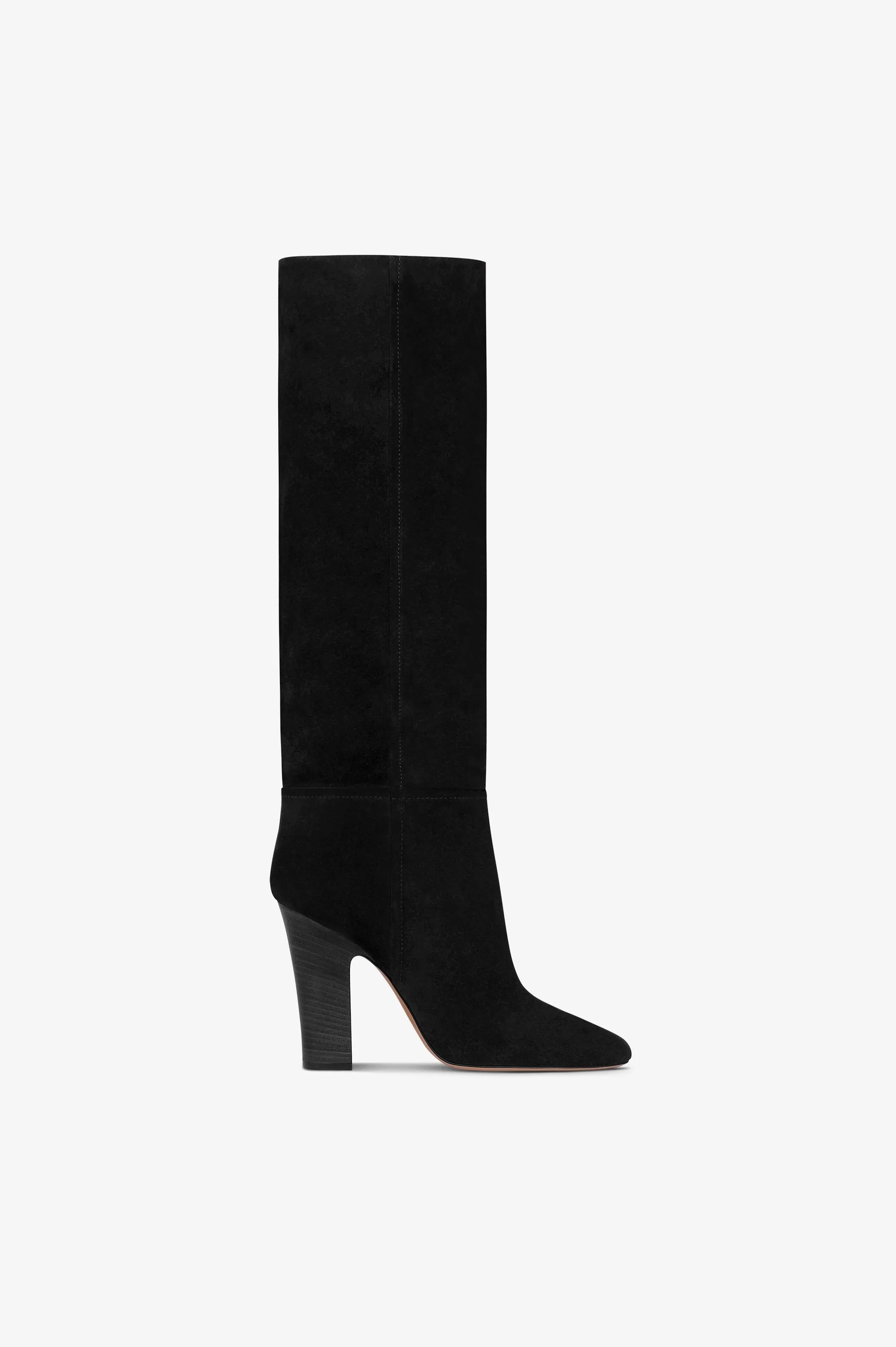 Boots in black calf suede leather sold by Paris Texas