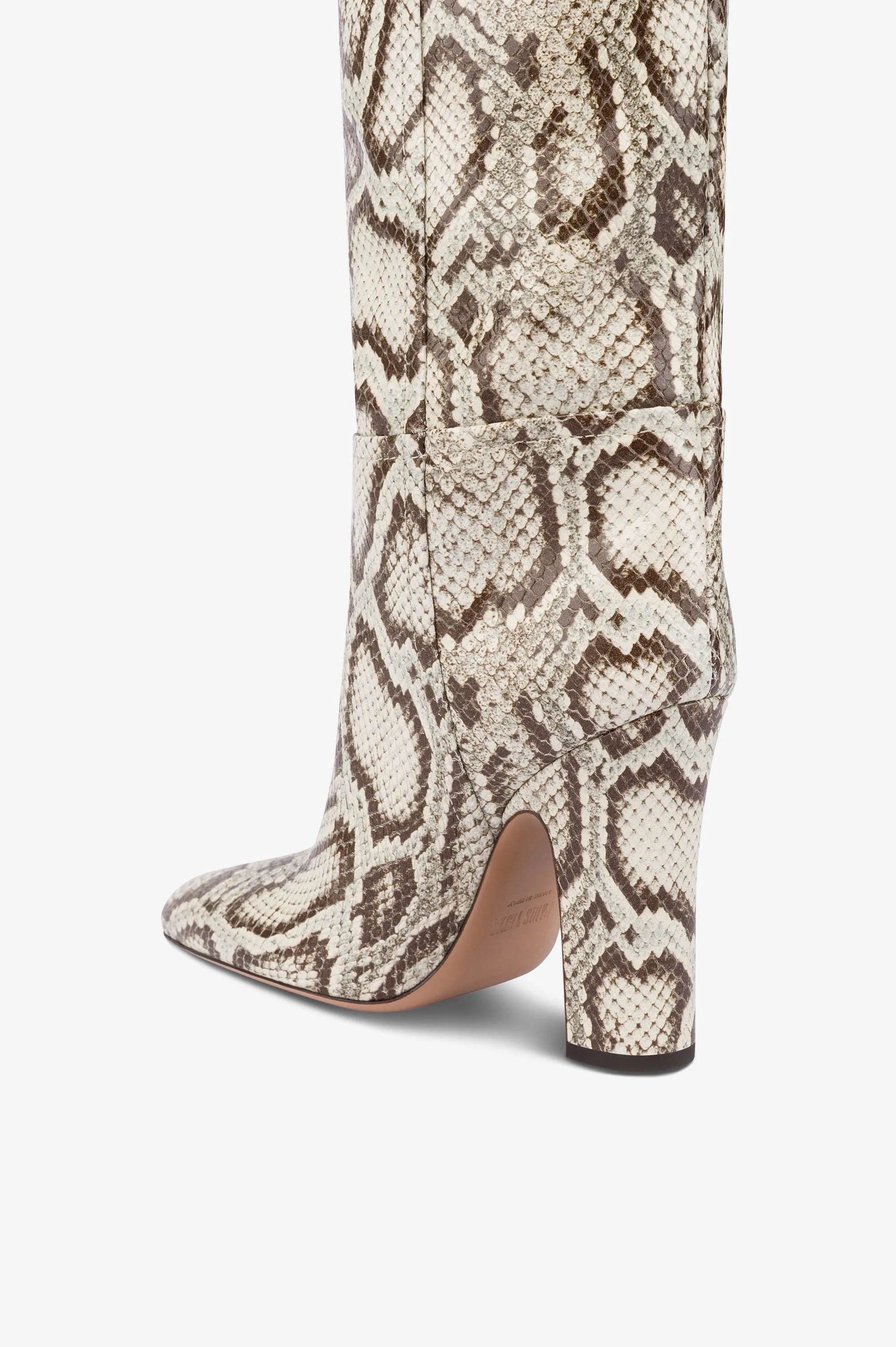 Boots in natural printed python leather sold by Paris Texas product image thumbnail 5