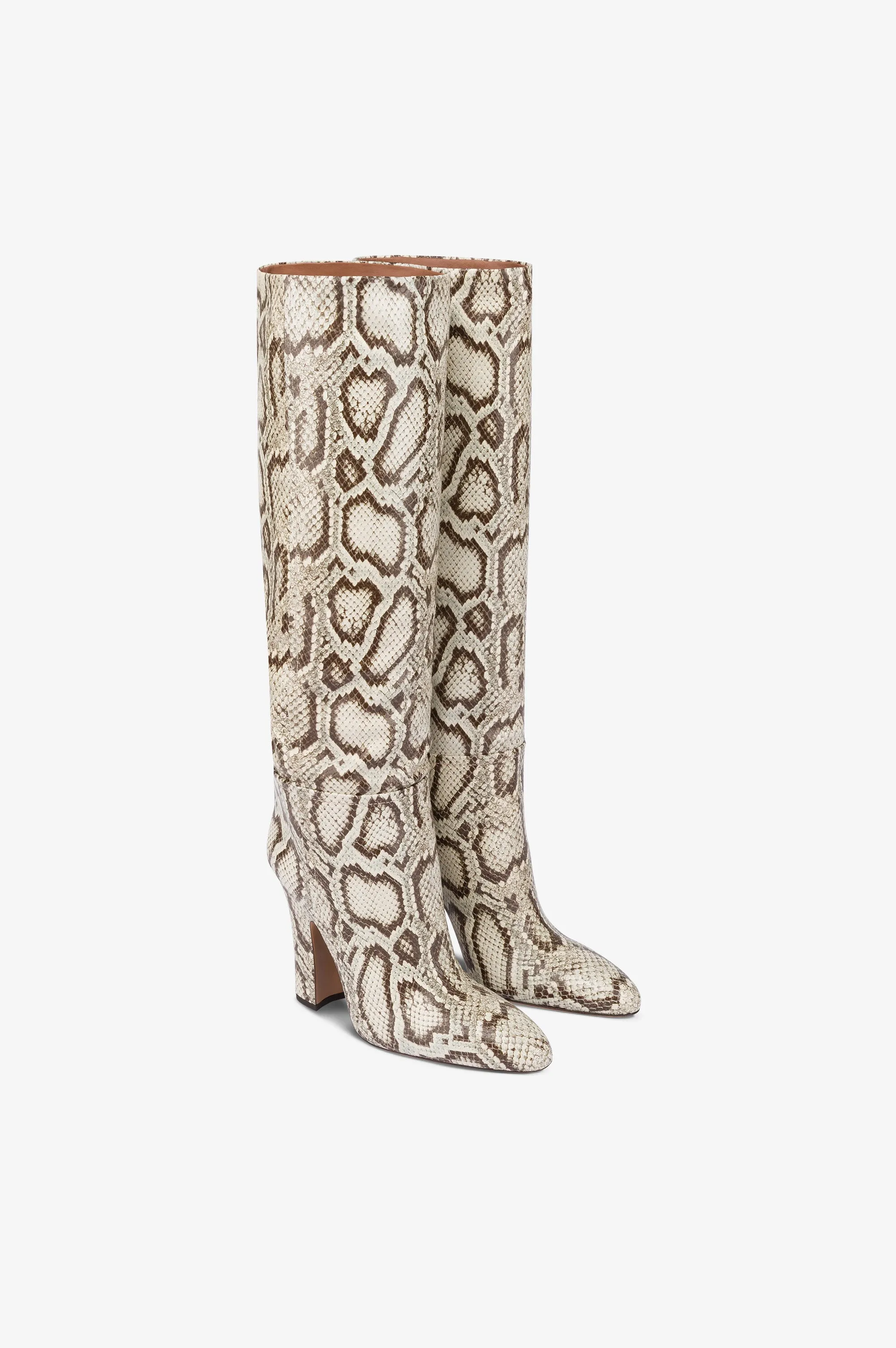 Boots in natural printed python leather sold by Paris Texas product image thumbnail 2