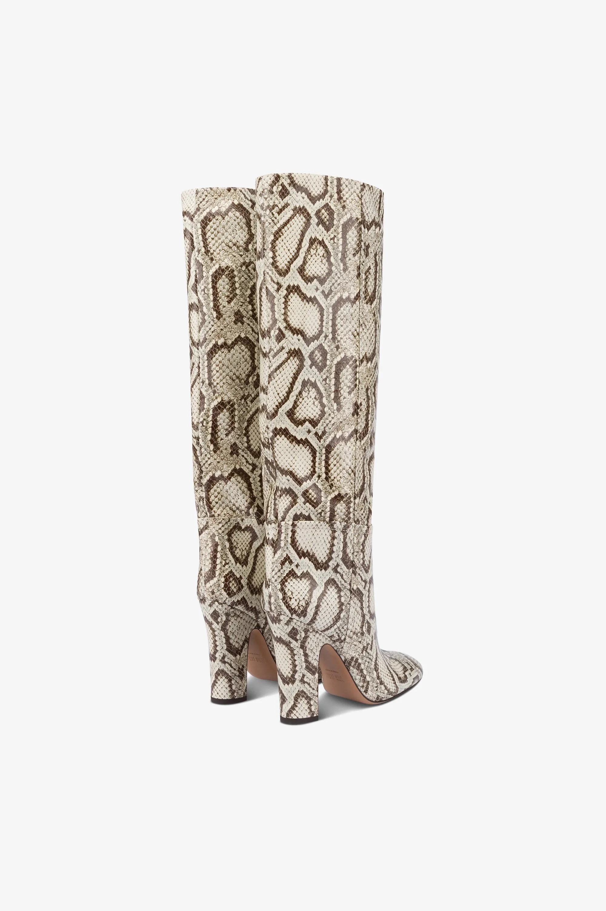 Boots in natural printed python leather sold by Paris Texas product image thumbnail 3