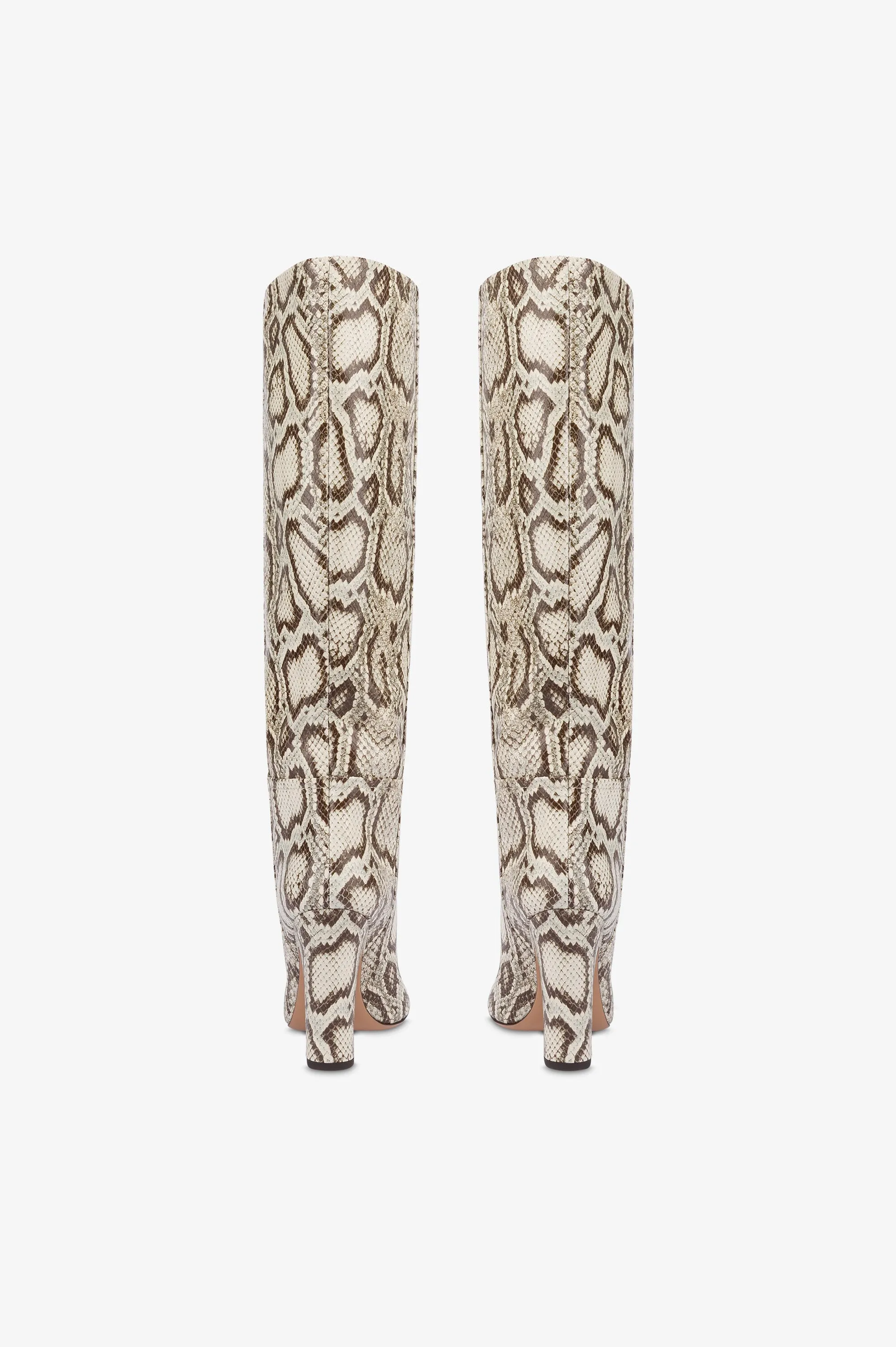 Boots in natural printed python leather sold by Paris Texas product image thumbnail 4