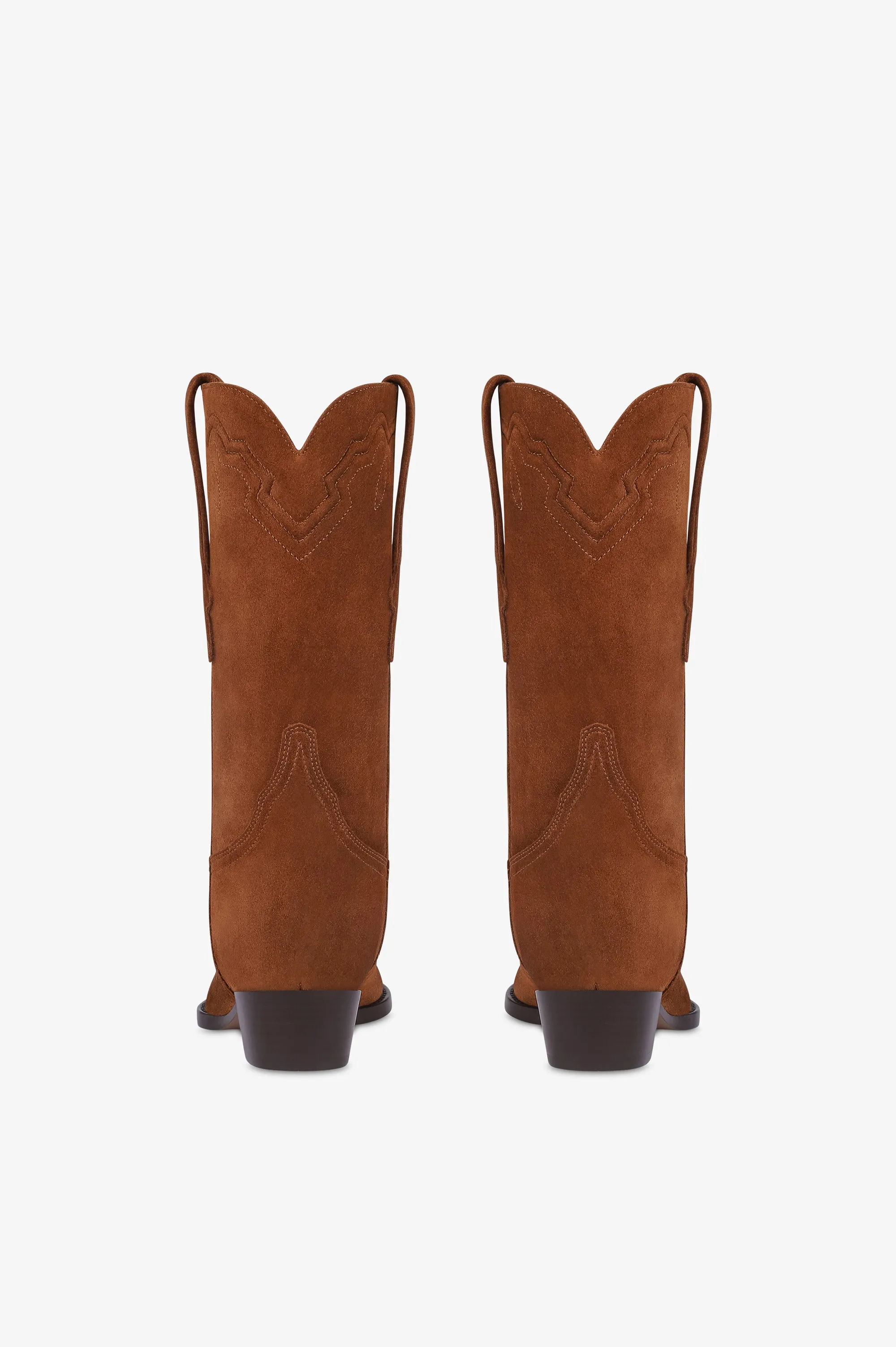 Boots in cognac calf suede leather sold by Paris Texas product image thumbnail 4
