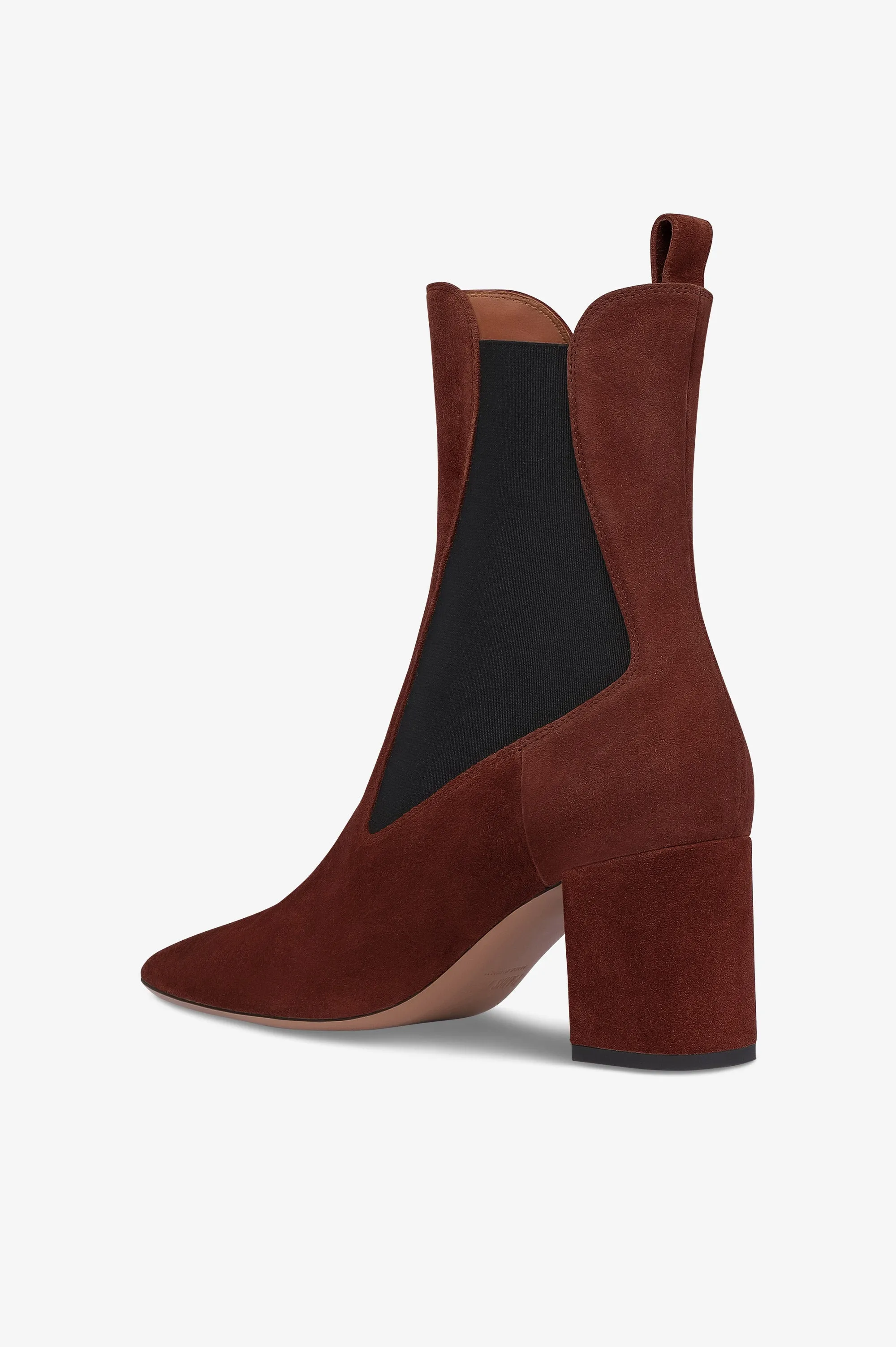 Ankle boots in mahogany calf suede leather sold by Paris Texas product image thumbnail 5