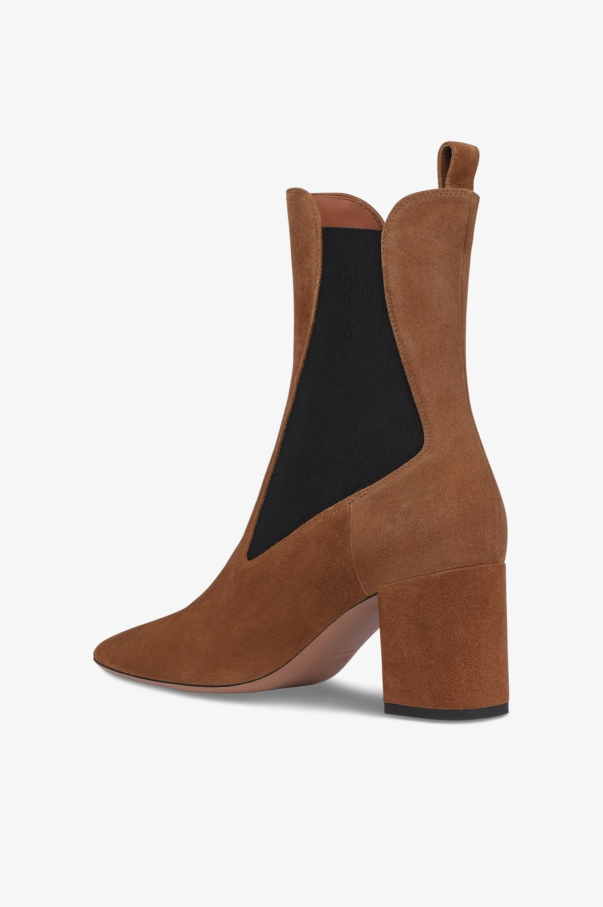 Ankle boots in brown calf suede leather sold by Paris Texas product image thumbnail 5