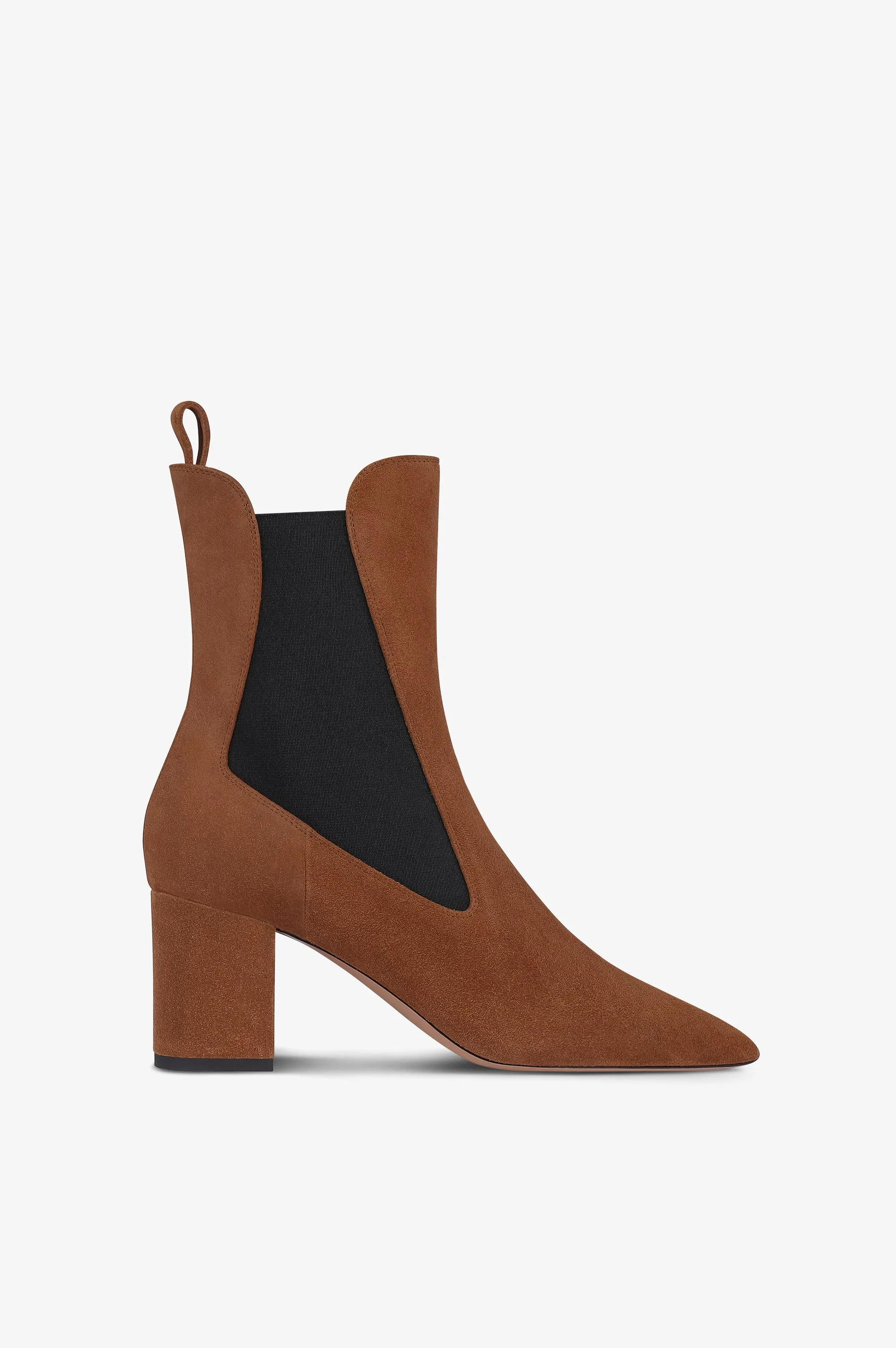 Ankle boots in brown calf suede leather sold by Paris Texas