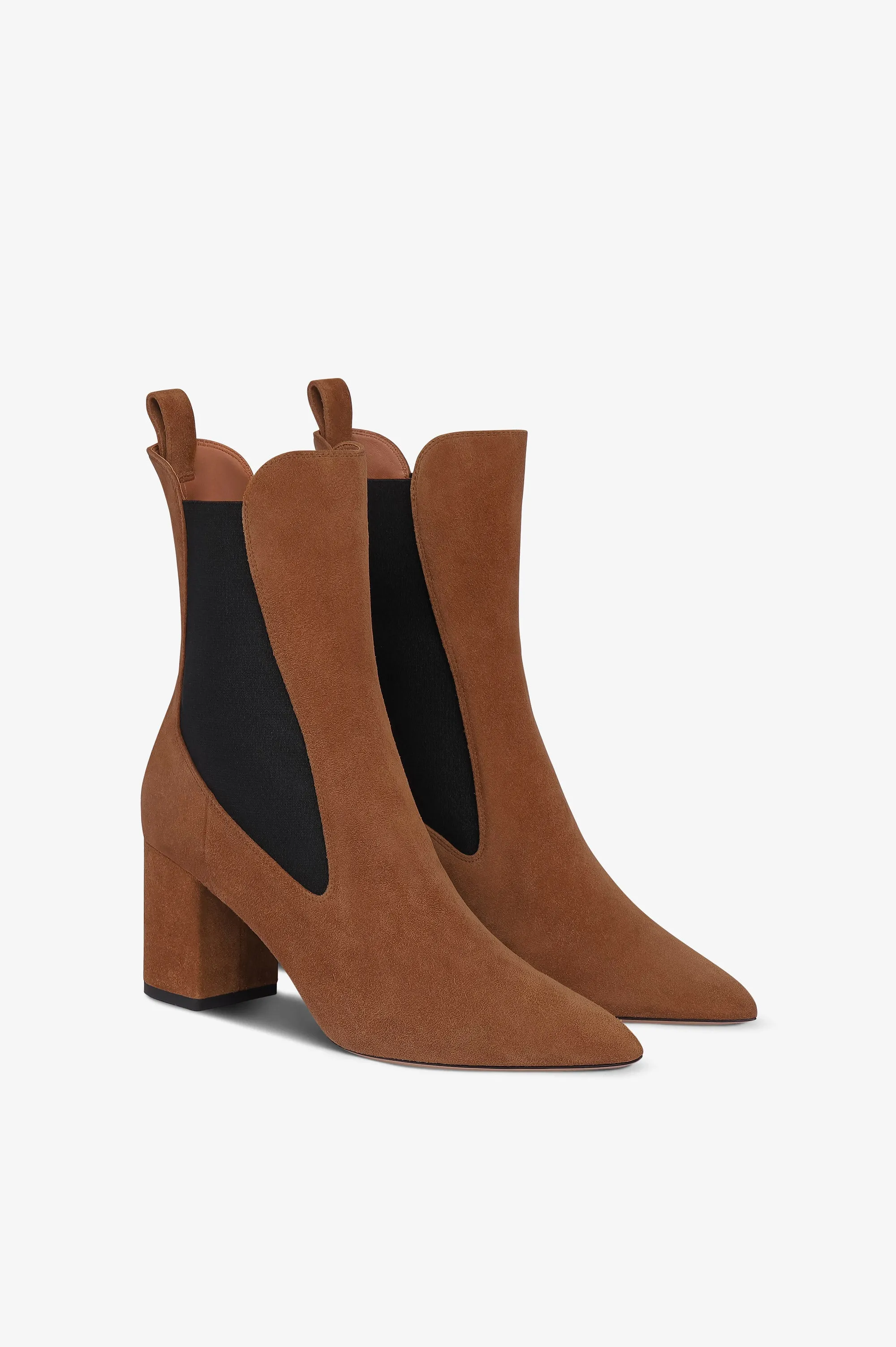 Ankle boots in brown calf suede leather sold by Paris Texas product image thumbnail 2