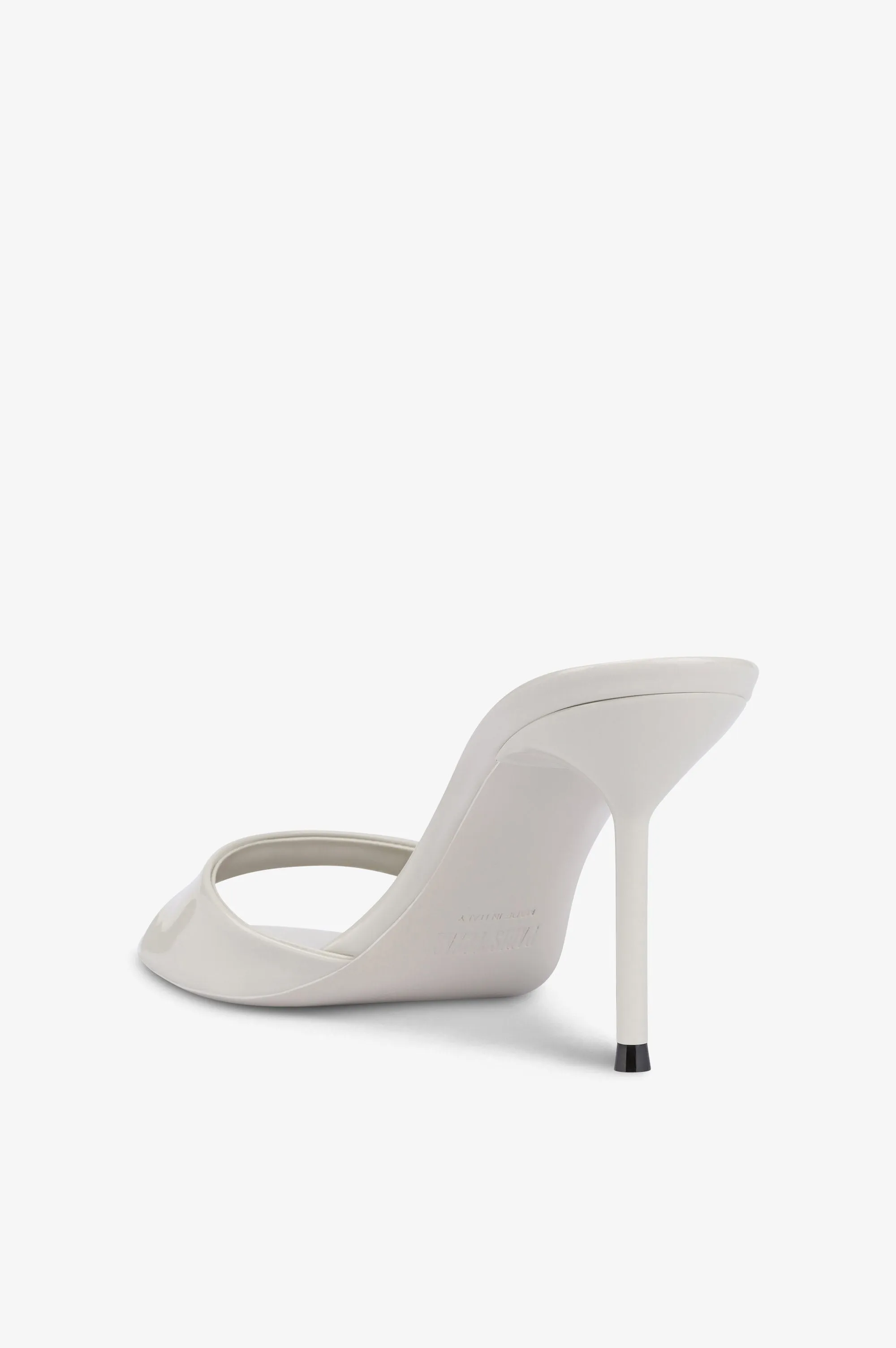 Mules in grey patent leather sold by Paris Texas product image thumbnail 5