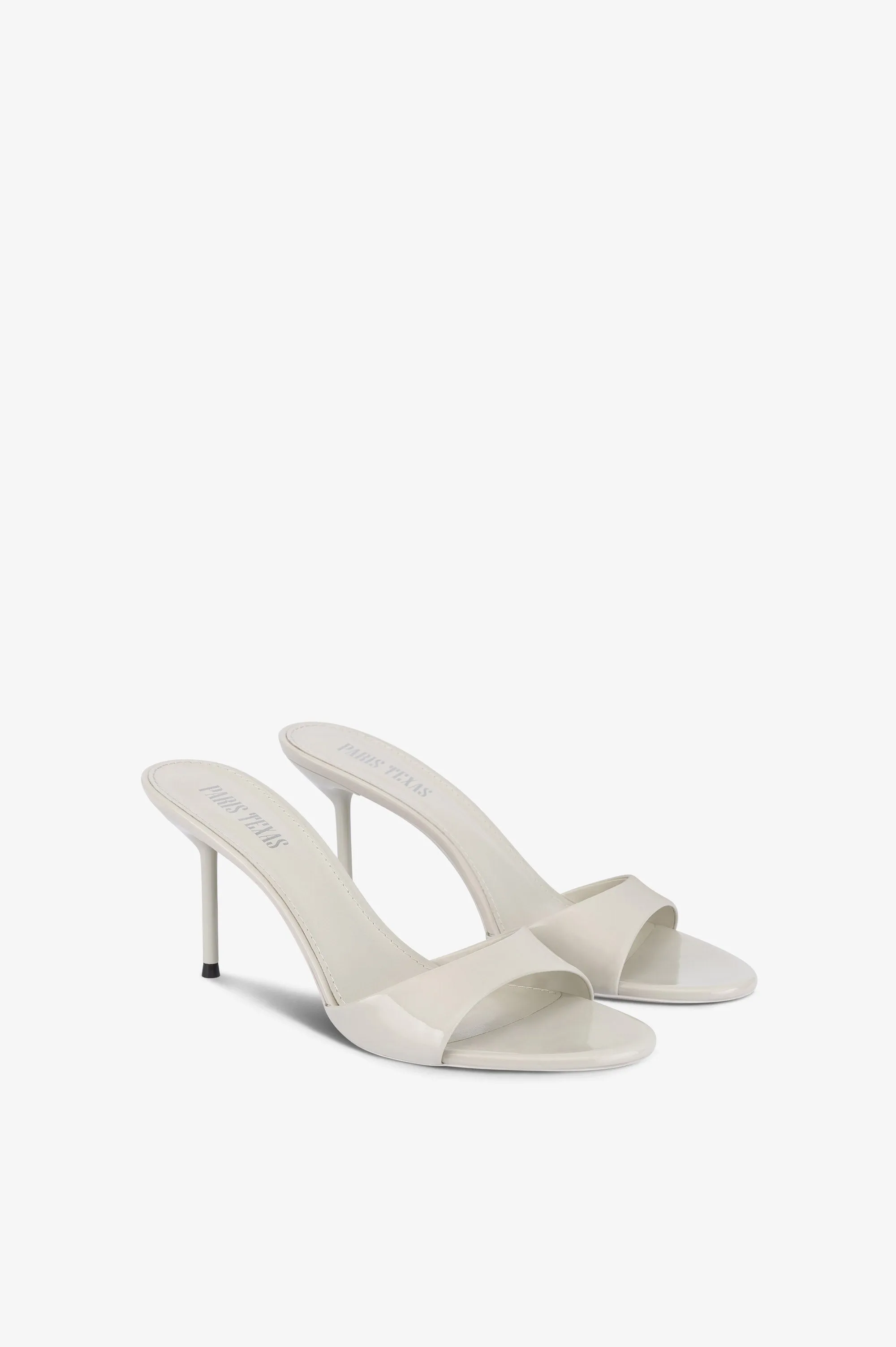 Mules in grey patent leather sold by Paris Texas product image thumbnail 2