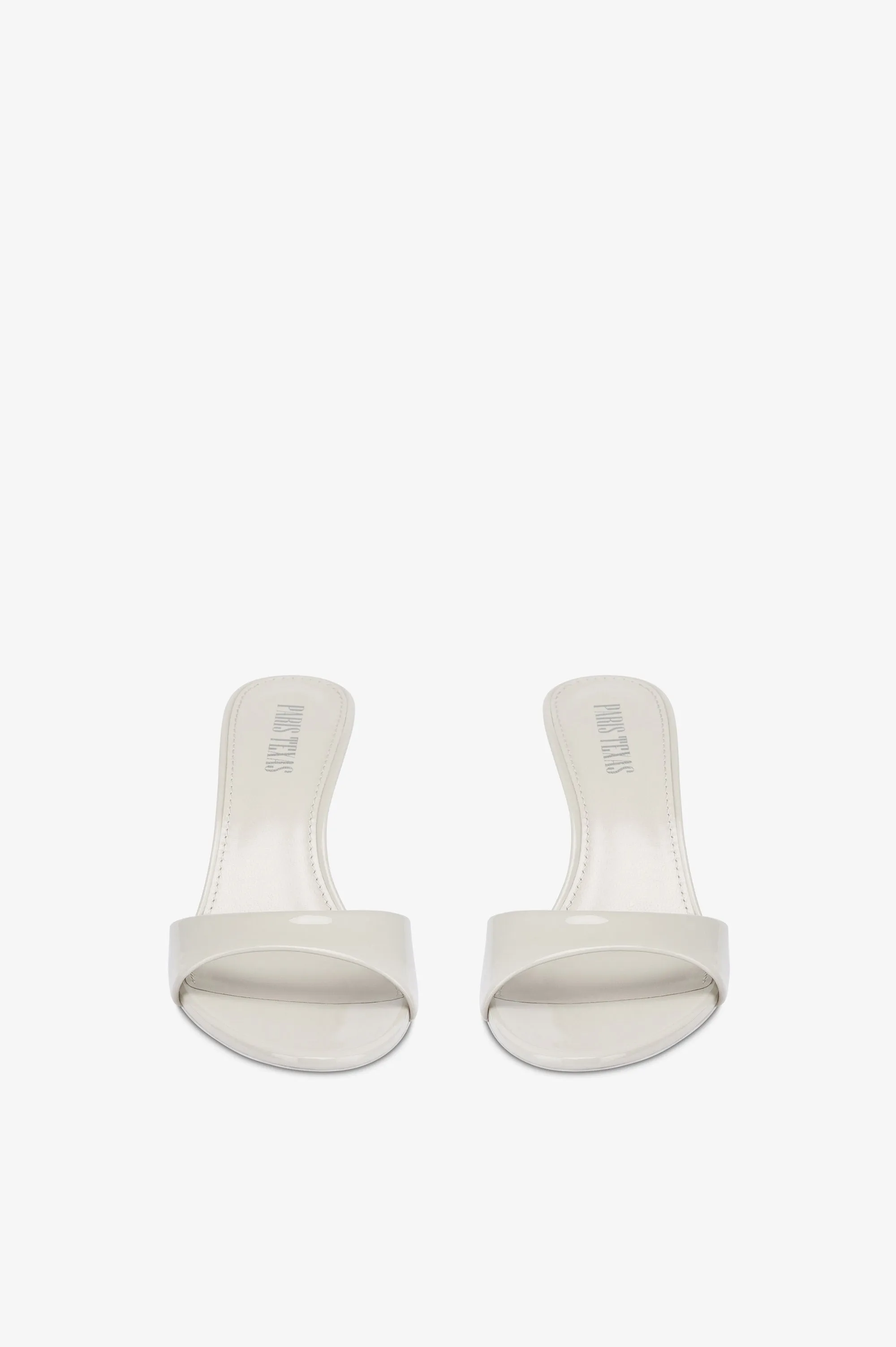 Mules in grey patent leather sold by Paris Texas product image thumbnail 3