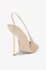 Slingbacks in almond patent leather sold by Paris Texas
