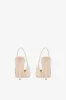 Slingbacks in almond patent leather sold by Paris Texas