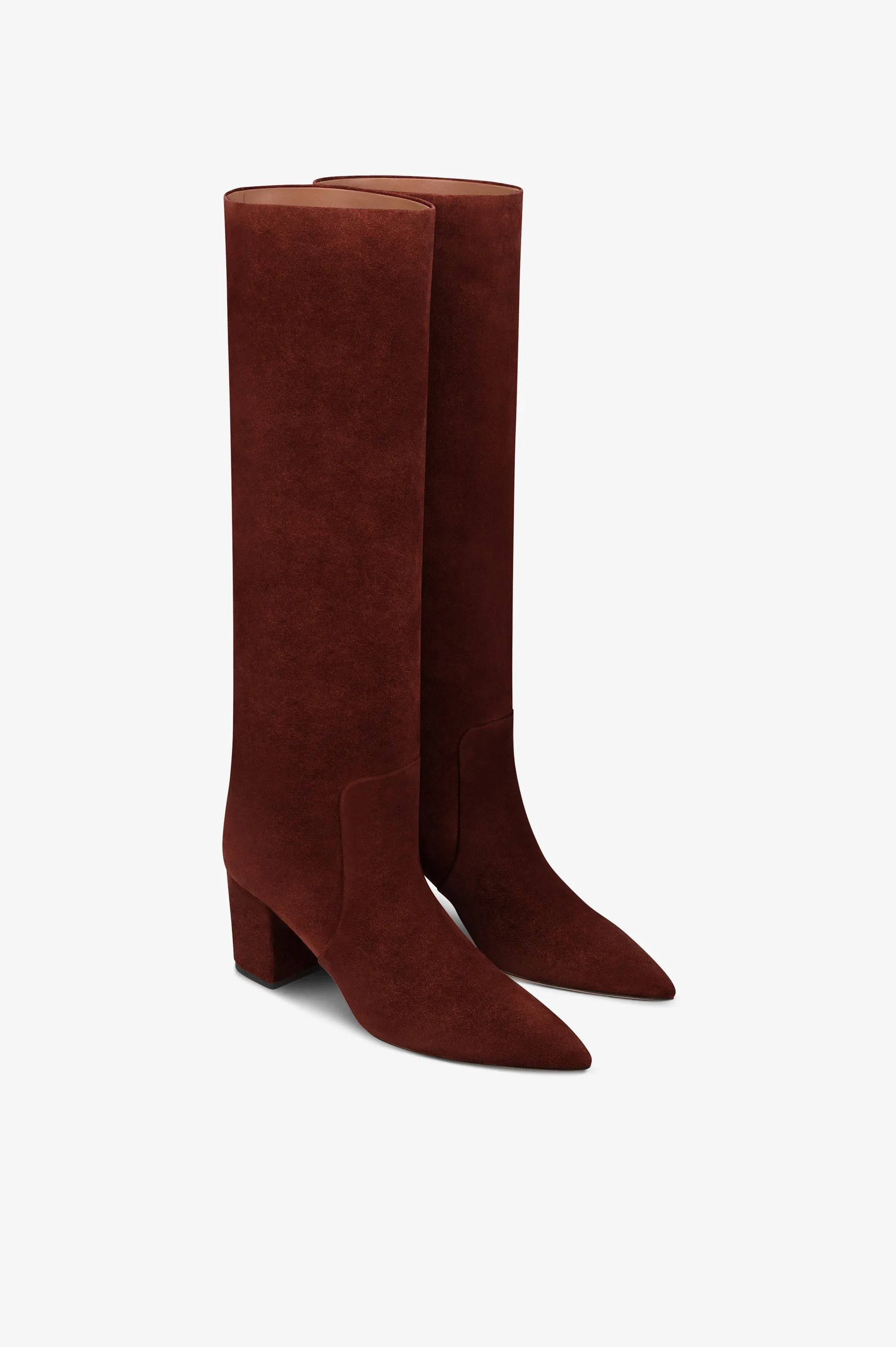 Boots in mahogany calf suede leather sold by Paris Texas product image thumbnail 2