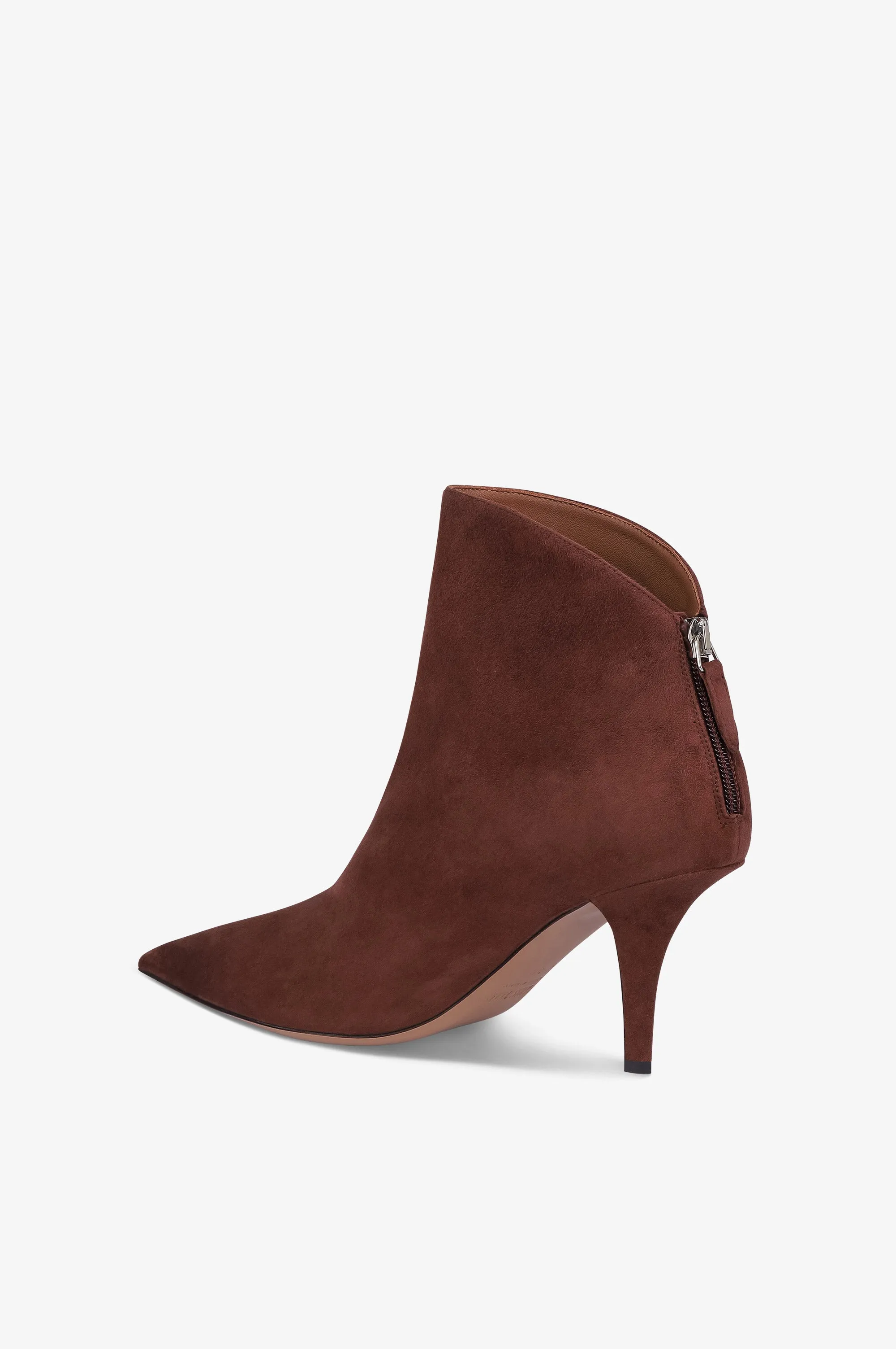 Ankle boots in mahogany suede leather sold by Paris Texas product image thumbnail 5
