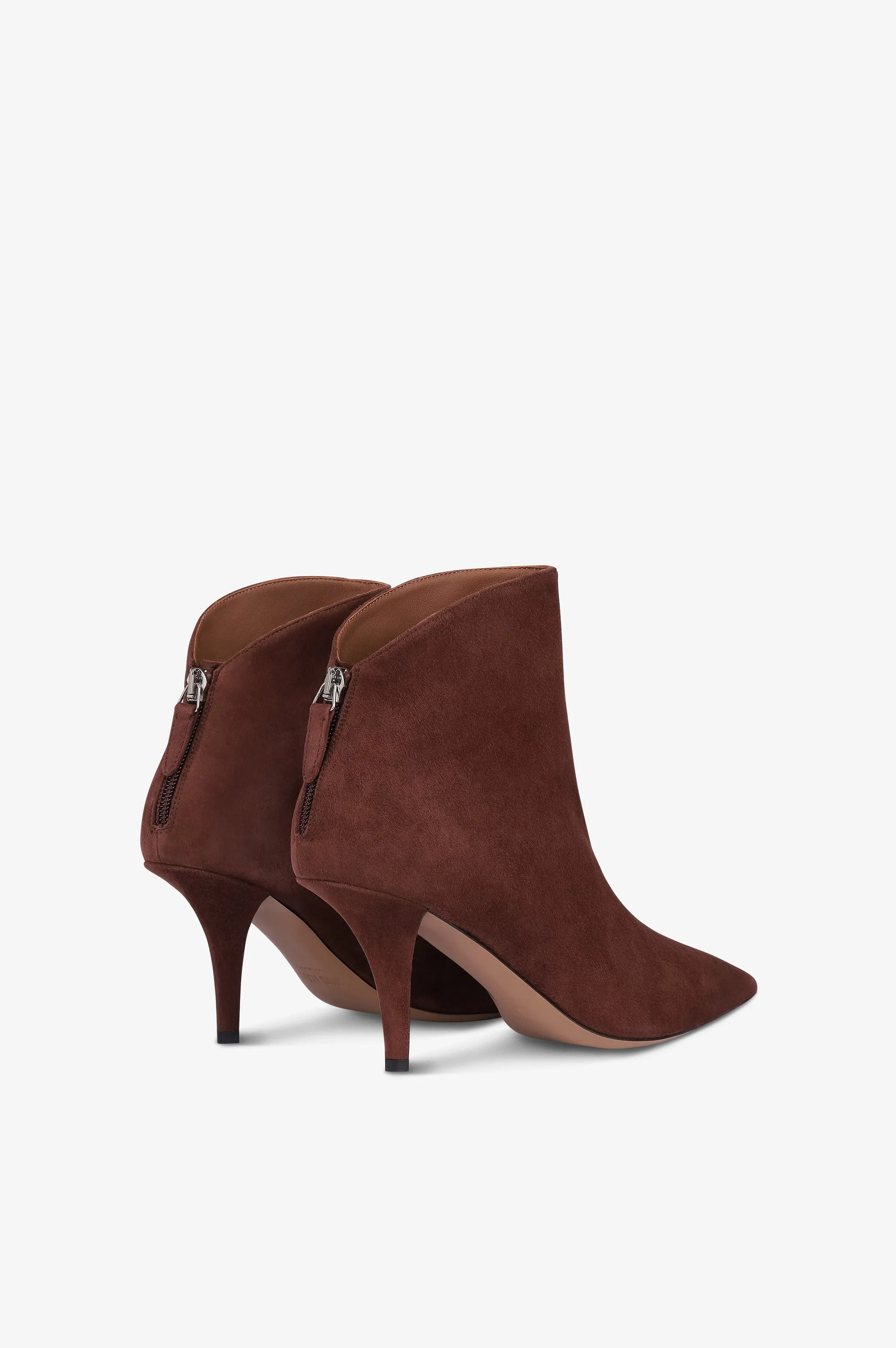 Ankle boots in mahogany suede leather sold by Paris Texas product image thumbnail 3