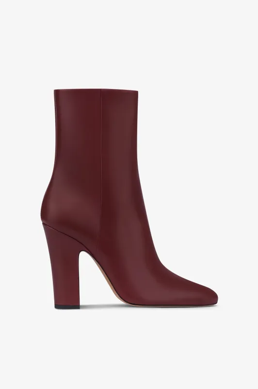 Ankle boots in rouge noir calf leather sold by Paris Texas