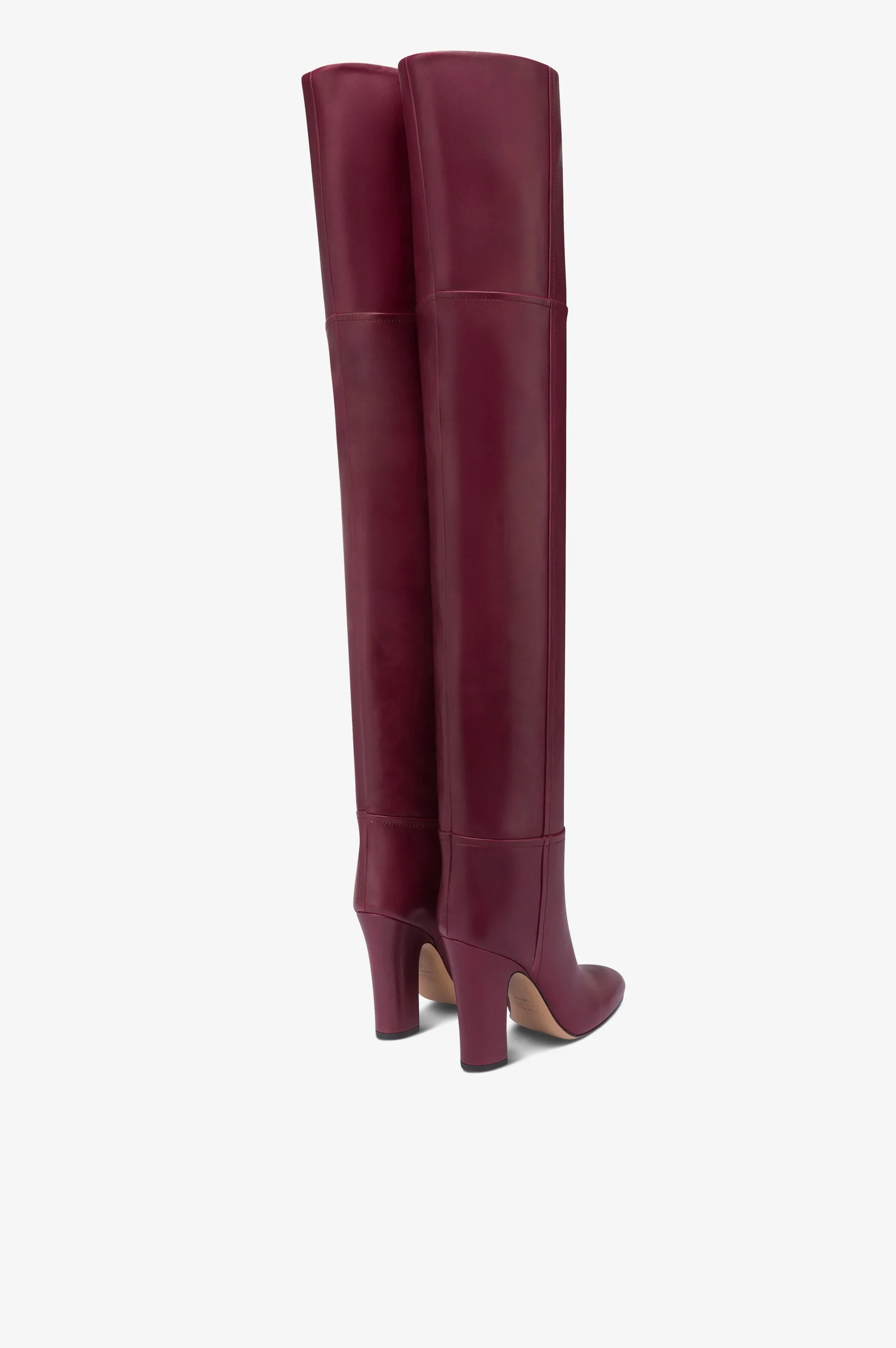 Over-the-knee boots in rouge noir calf leather sold by Paris Texas product image thumbnail 3