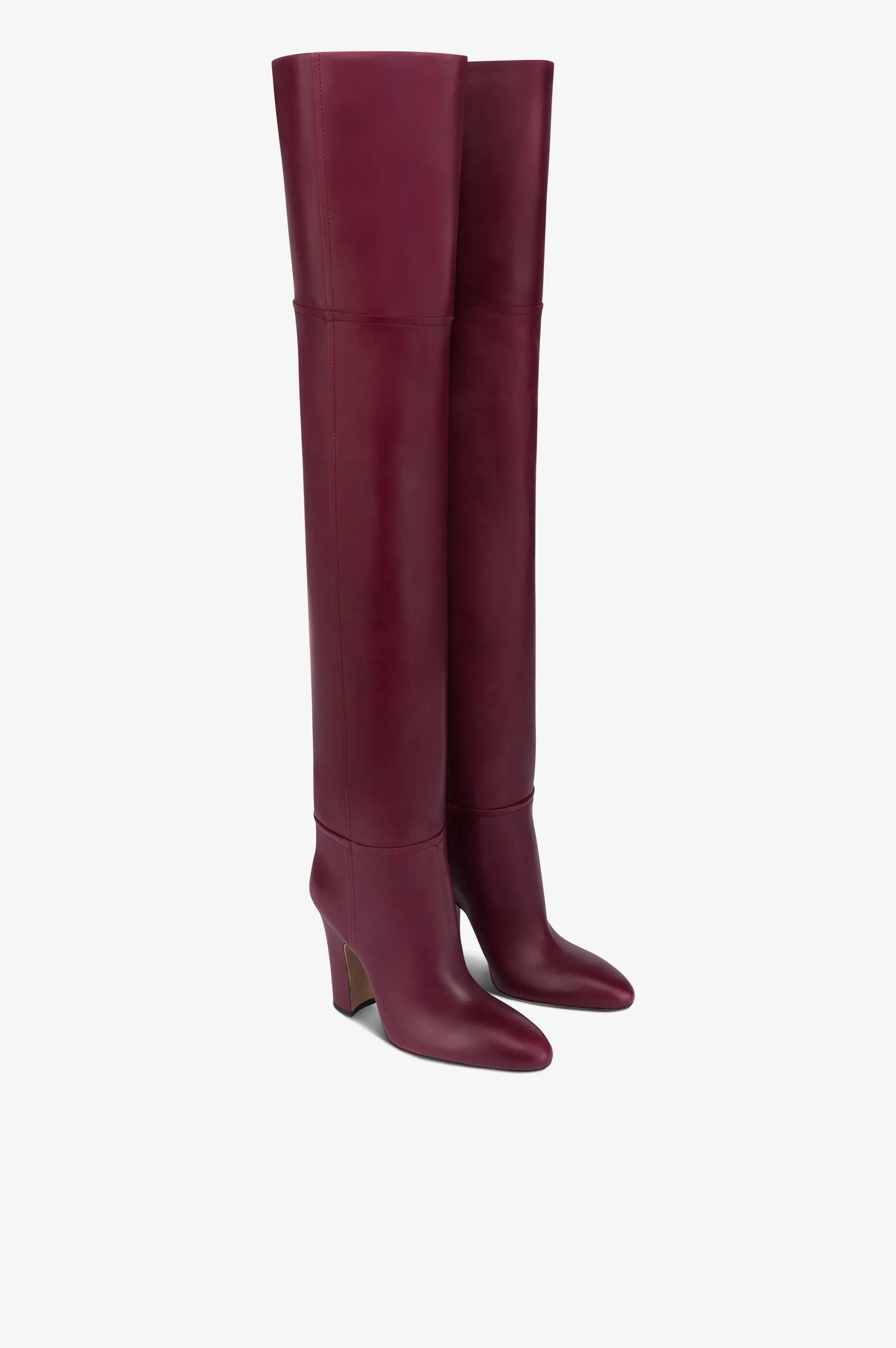 Over-the-knee boots in rouge noir calf leather sold by Paris Texas product image thumbnail 2