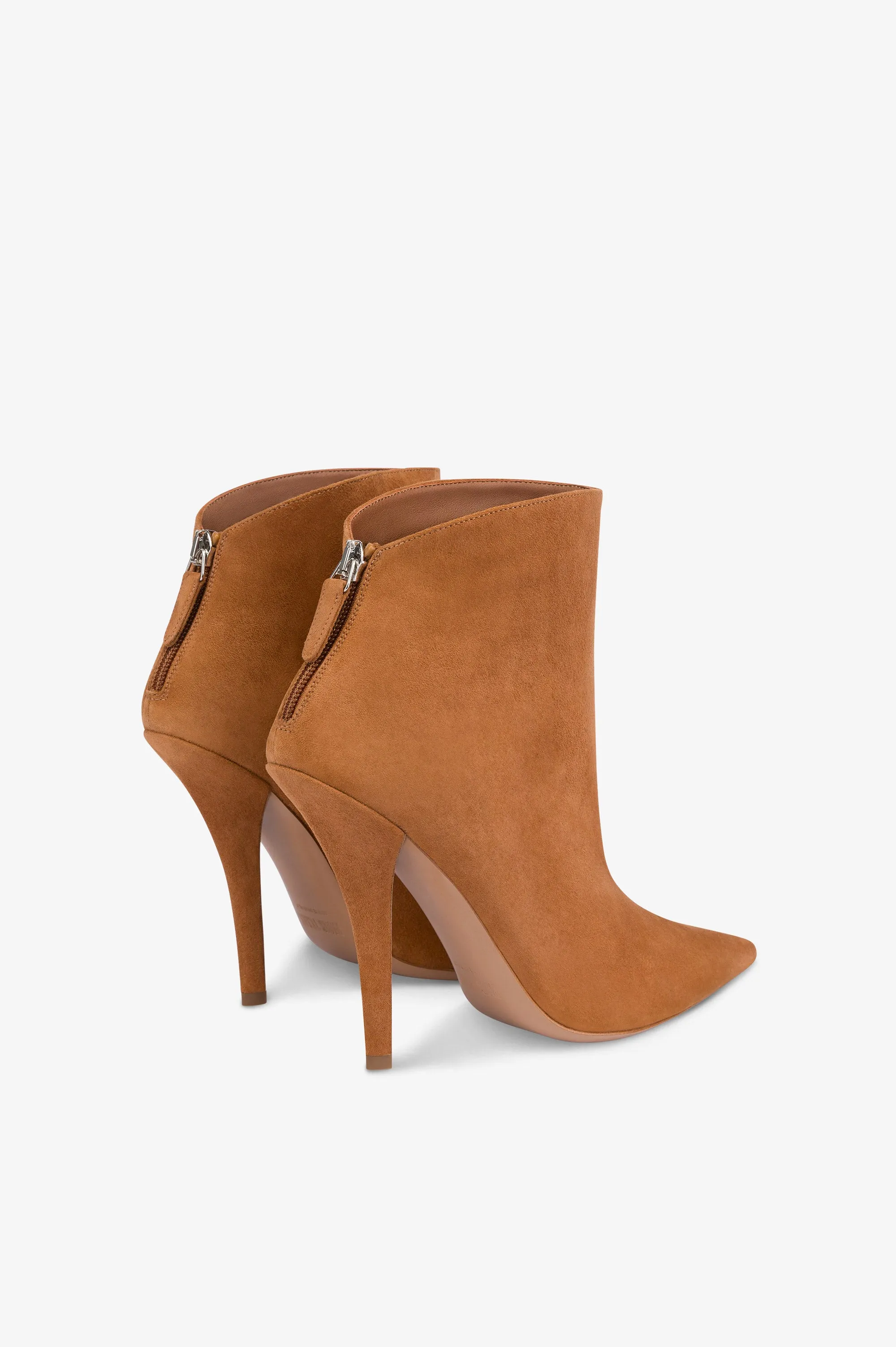 Ankle boots in cognac suede leather sold by Paris Texas product image thumbnail 3