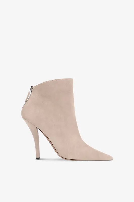 Ankle boots in grey suede leather sold by Paris Texas