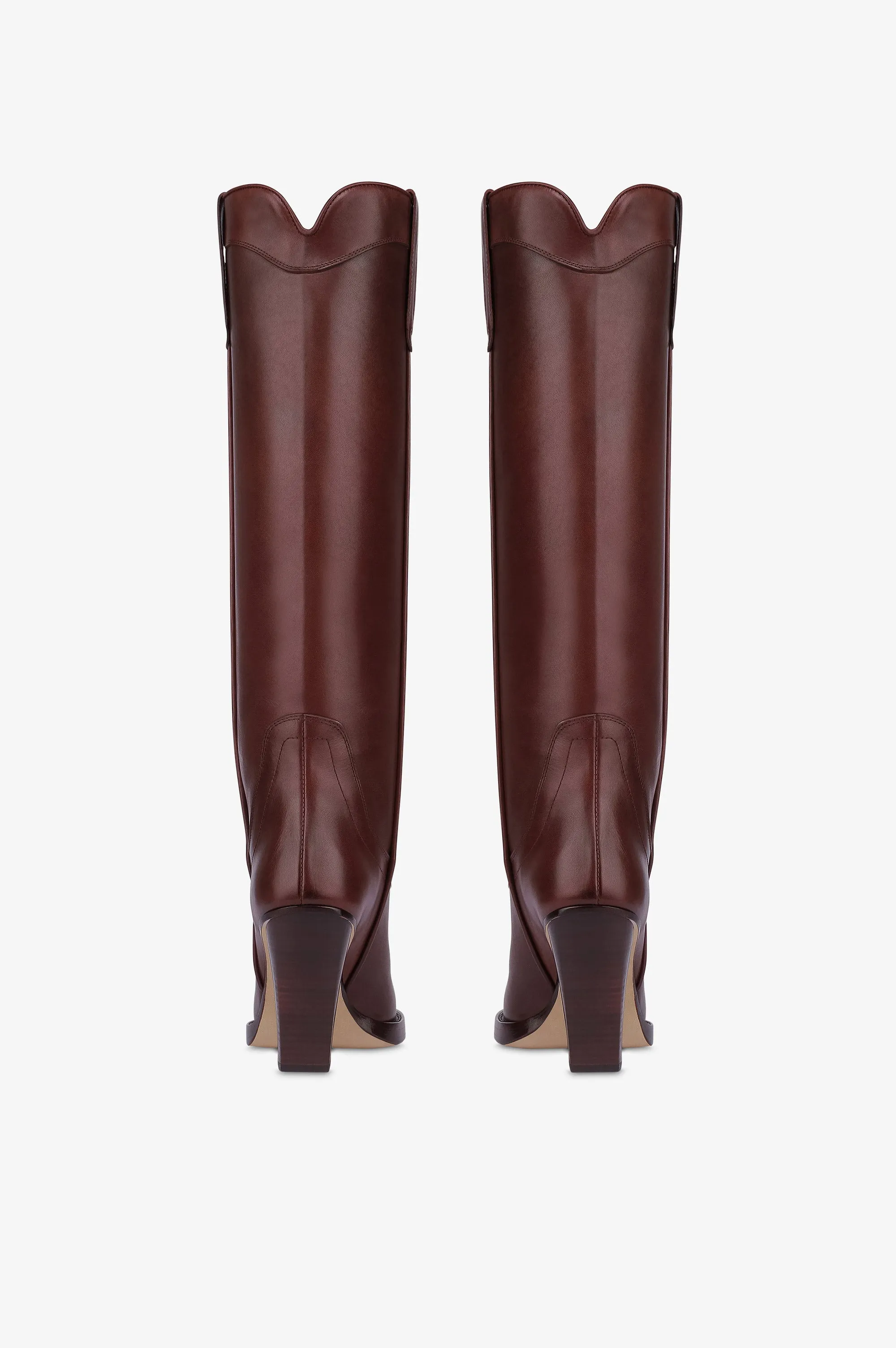 Texan boots in rouge noir calf leather sold by Paris Texas product image thumbnail 4