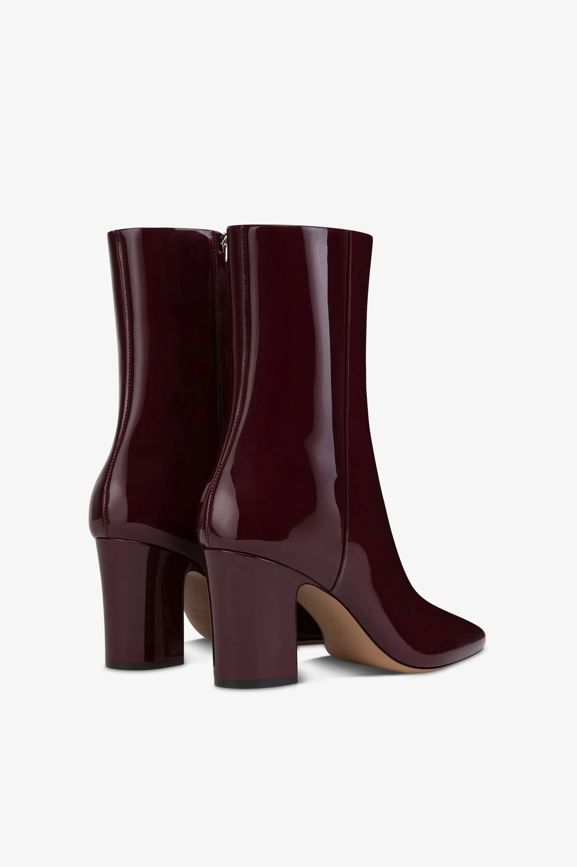 Ankle boots in rouge noir patent leather. sold by Paris Texas product image thumbnail 3