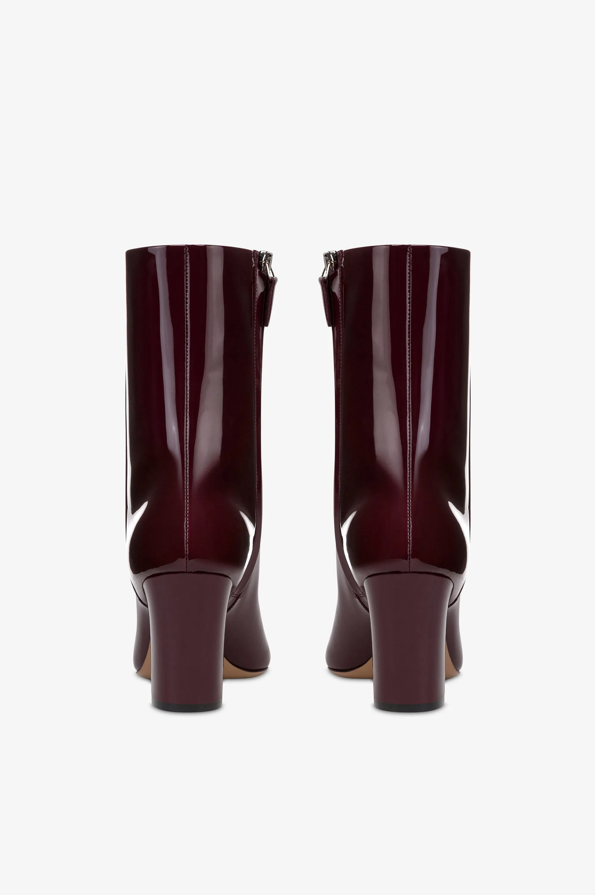 Ankle boots in rouge noir patent leather. sold by Paris Texas product image thumbnail 4