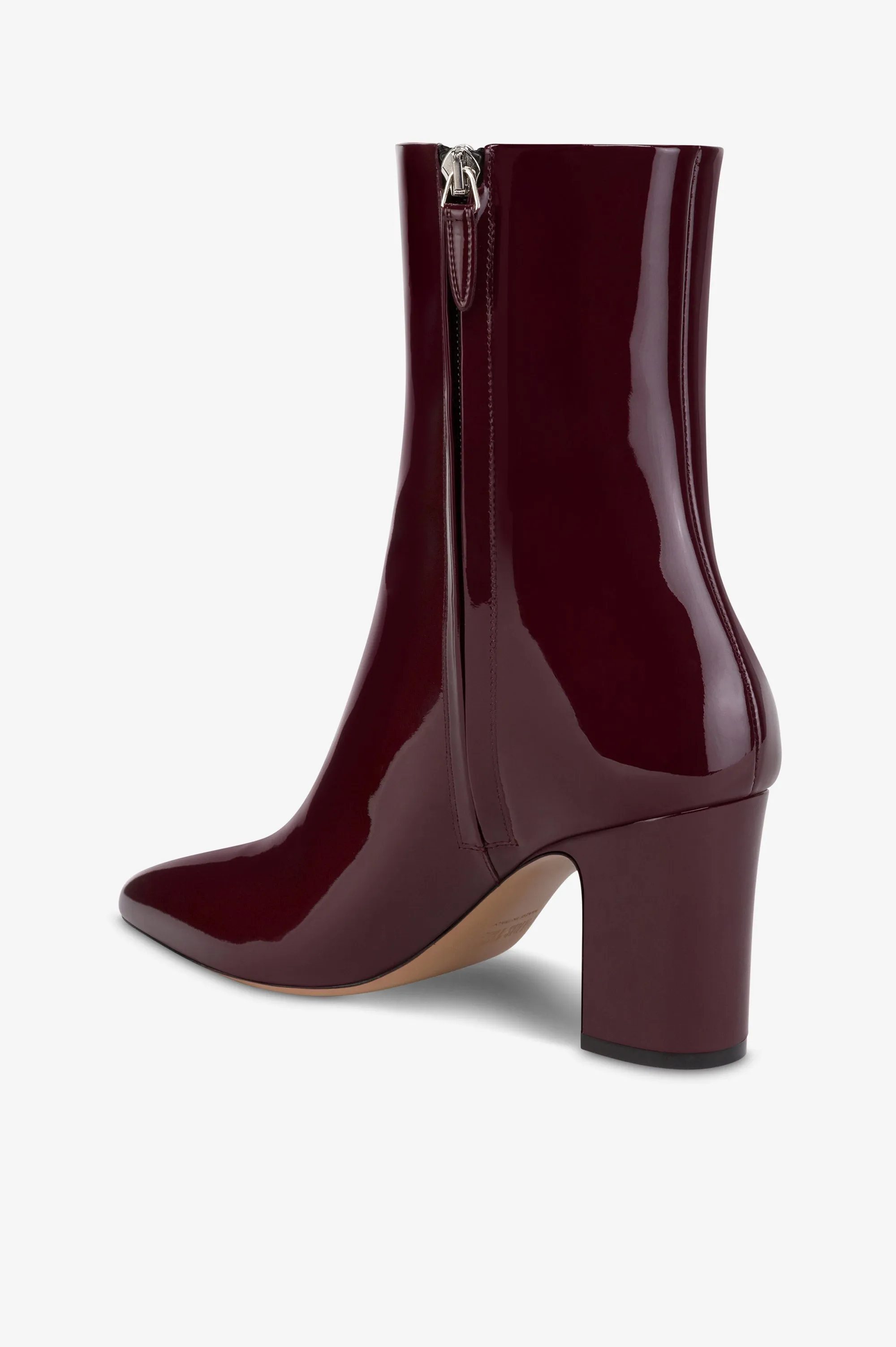 Ankle boots in rouge noir patent leather. sold by Paris Texas product image thumbnail 5